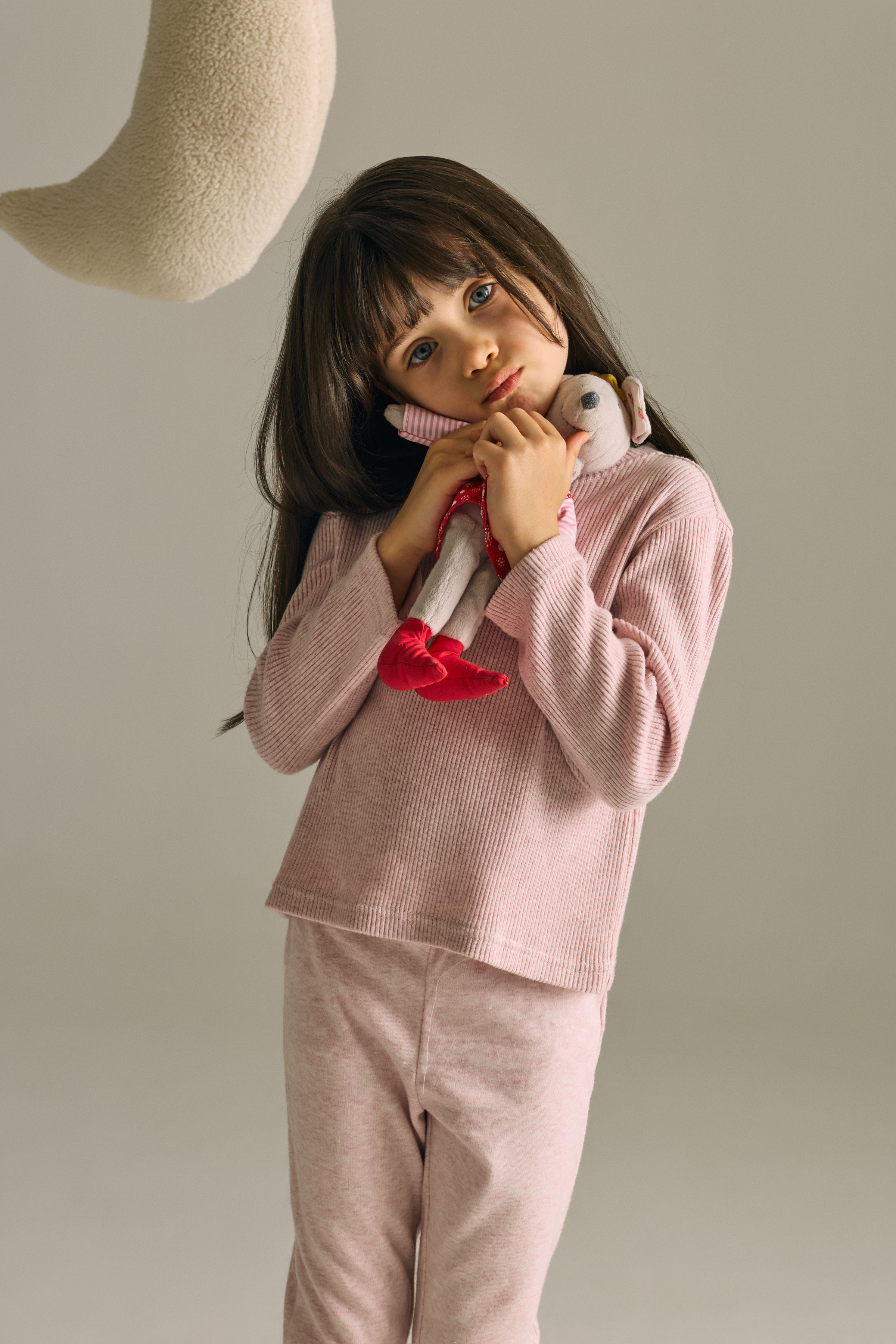 Kız Çocuk Pamuklu Örme Uzun Kollu Taytlı Takım