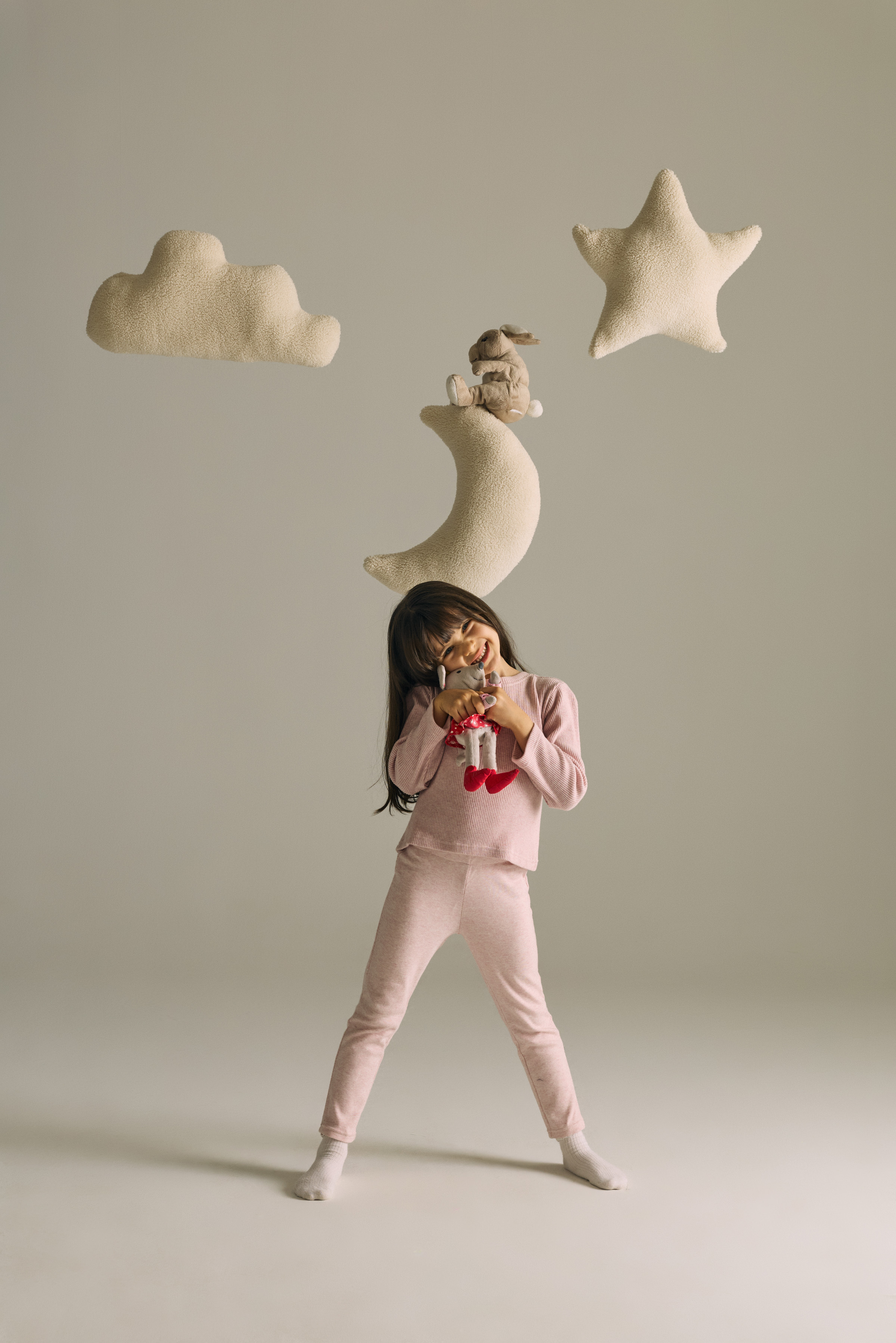 Kız Çocuk Pamuklu Örme Uzun Kollu Taytlı Takım