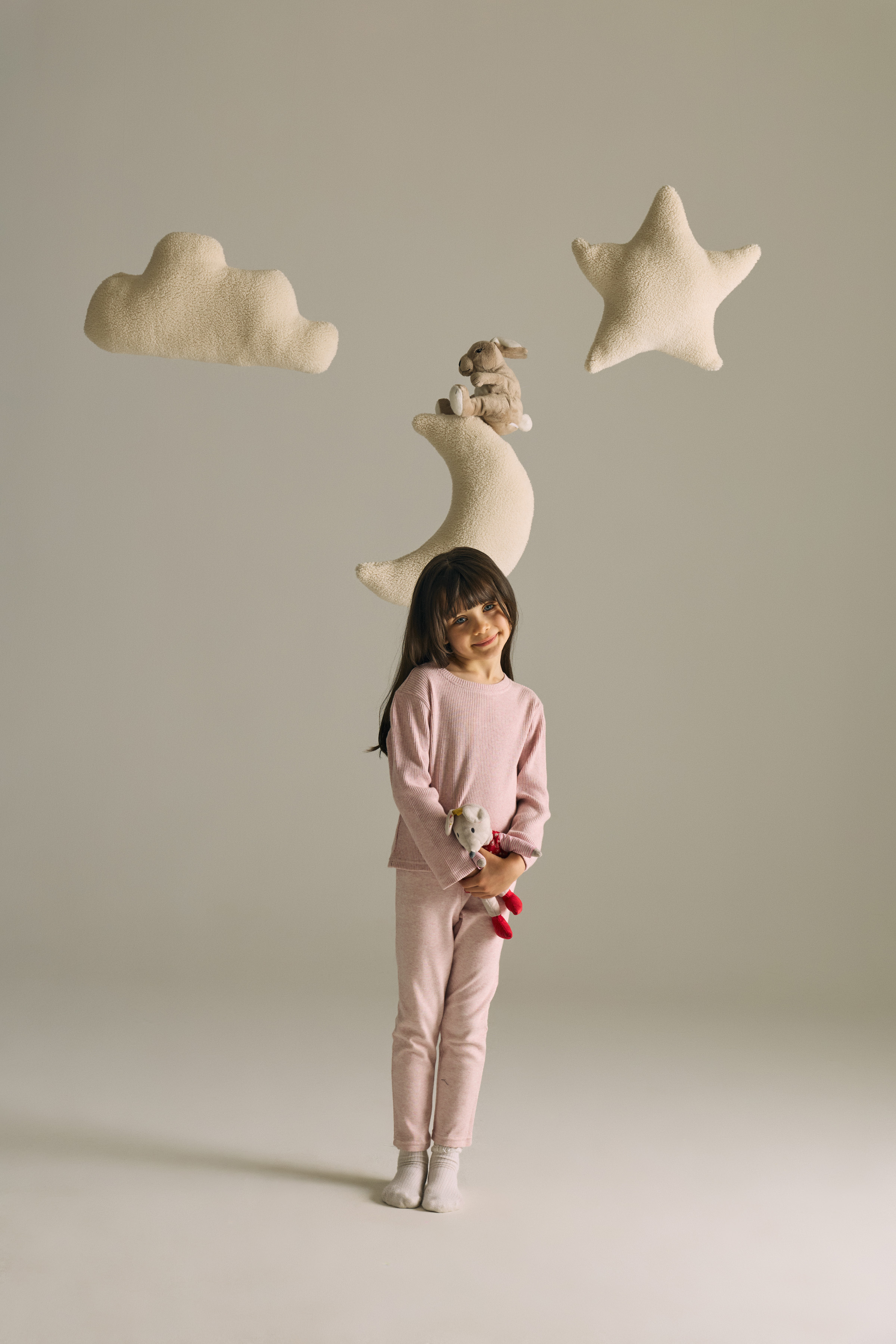 Kız Çocuk Pamuklu Örme Uzun Kollu Taytlı Takım