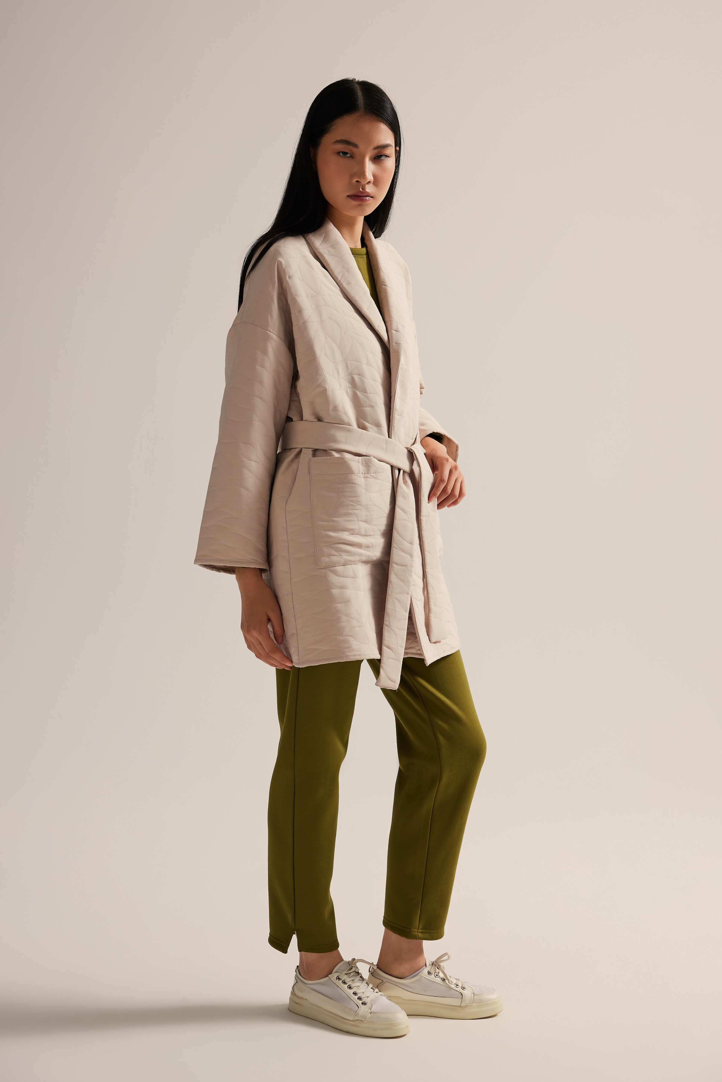 Kadın Premium Kapitone Cep Detaylı Sabahlık