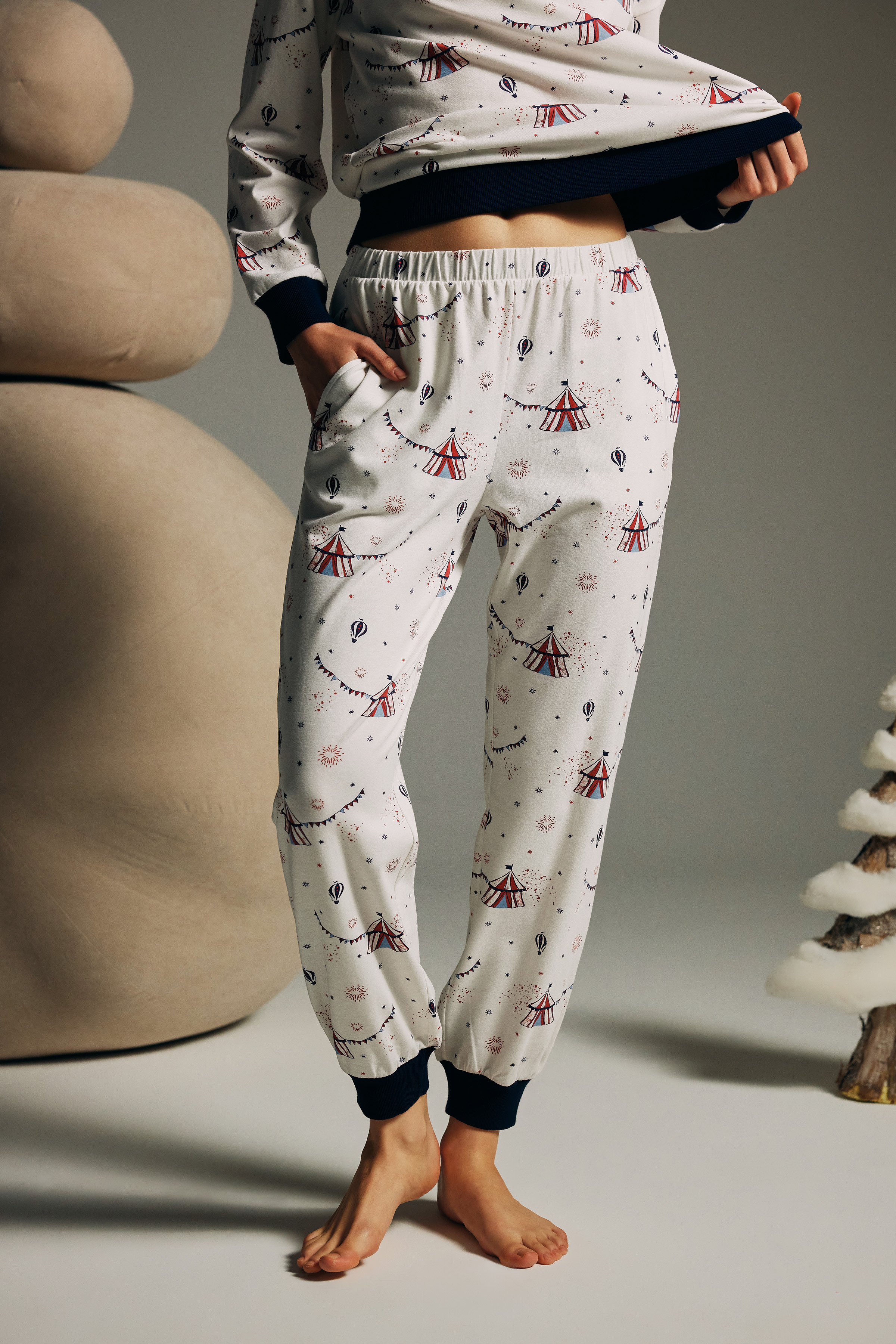 Kadın Pamuklu Uzun Kollu Pijama Üstü