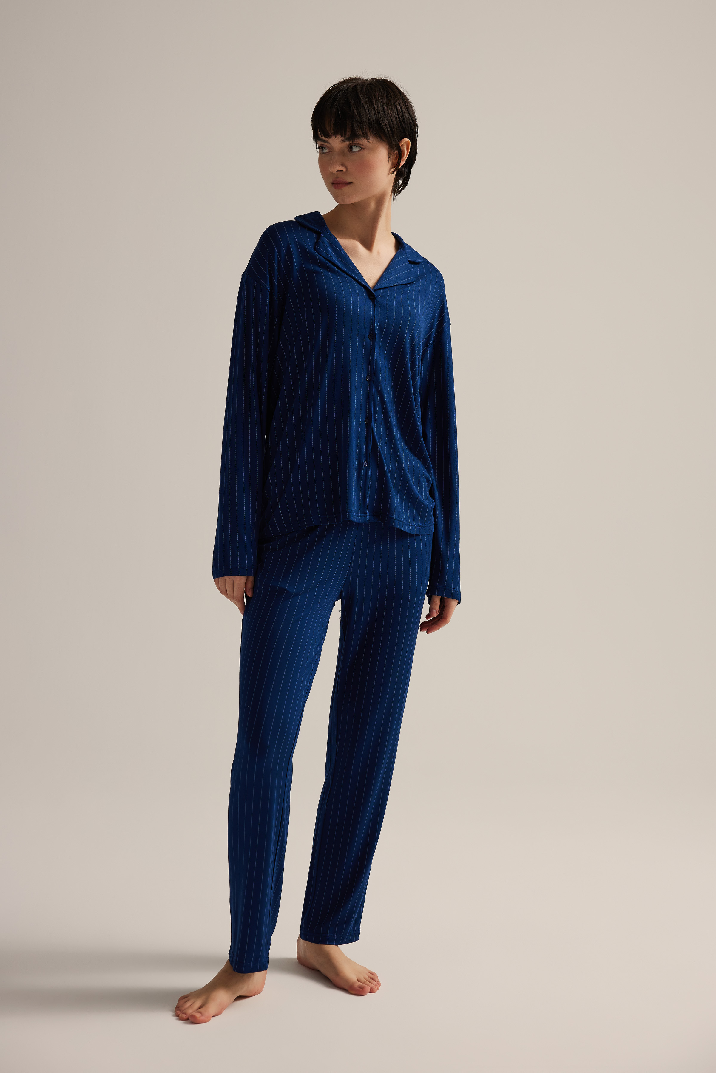 Kadın Viskon Cepli Uzun Pijama Altı