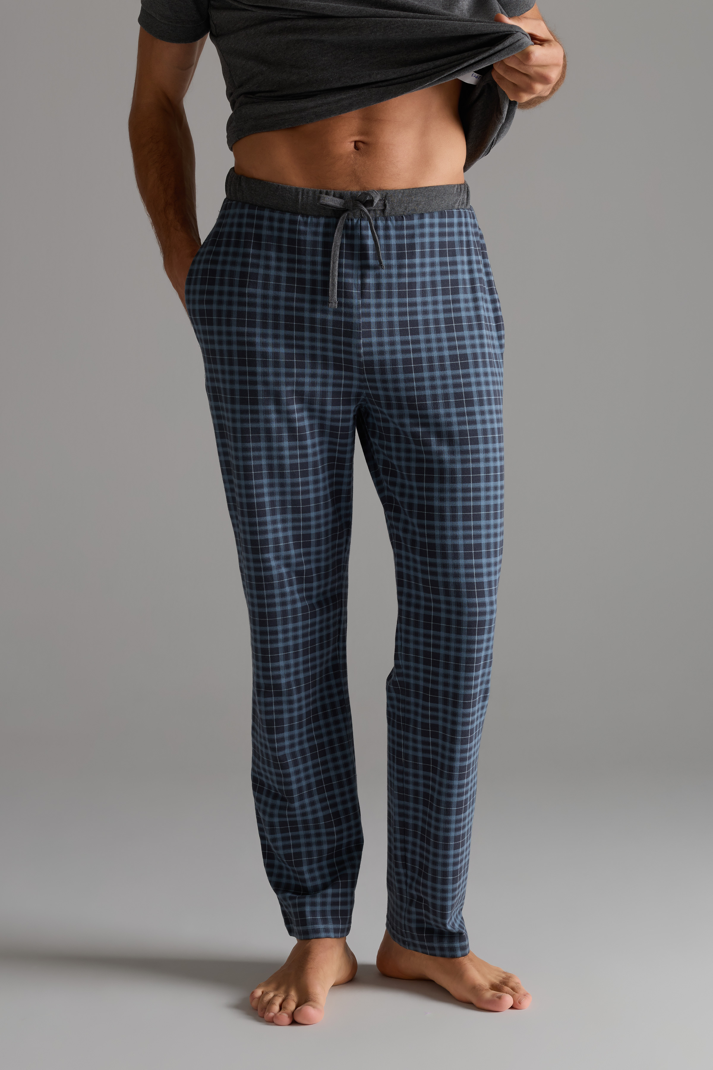 Erkek Pamuklu Cepli Uzun Pijama Altı