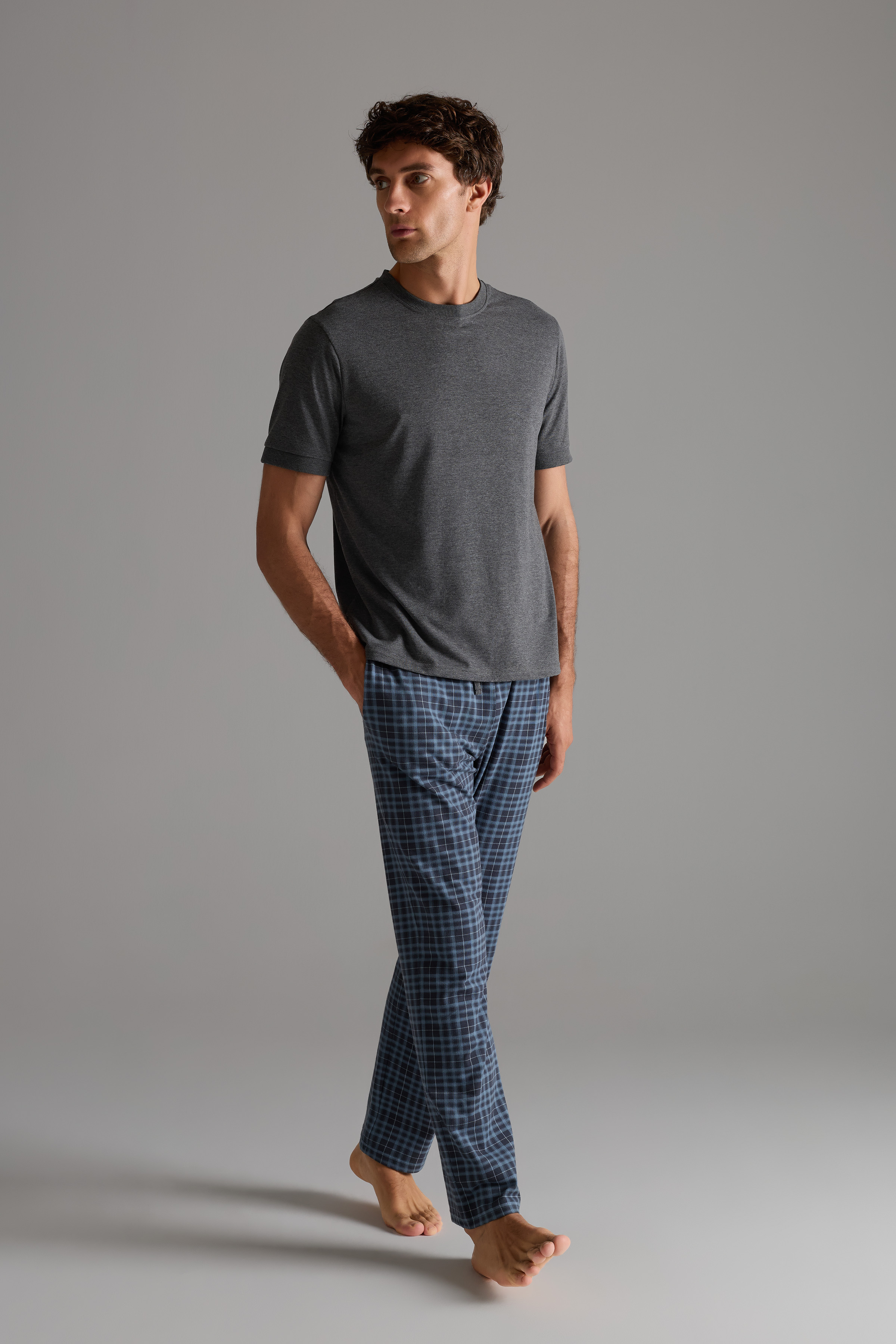 Erkek Pamuklu Cepli Uzun Pijama Altı
