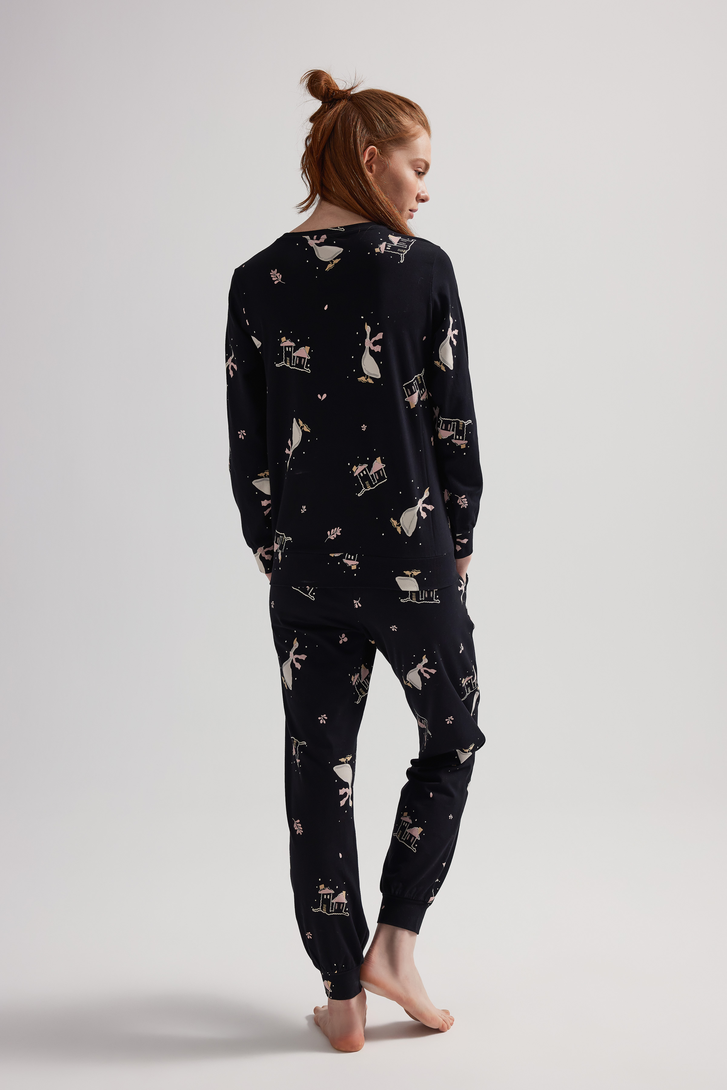 Kadın Pamuklu Cepli Uzun Pijama Altı