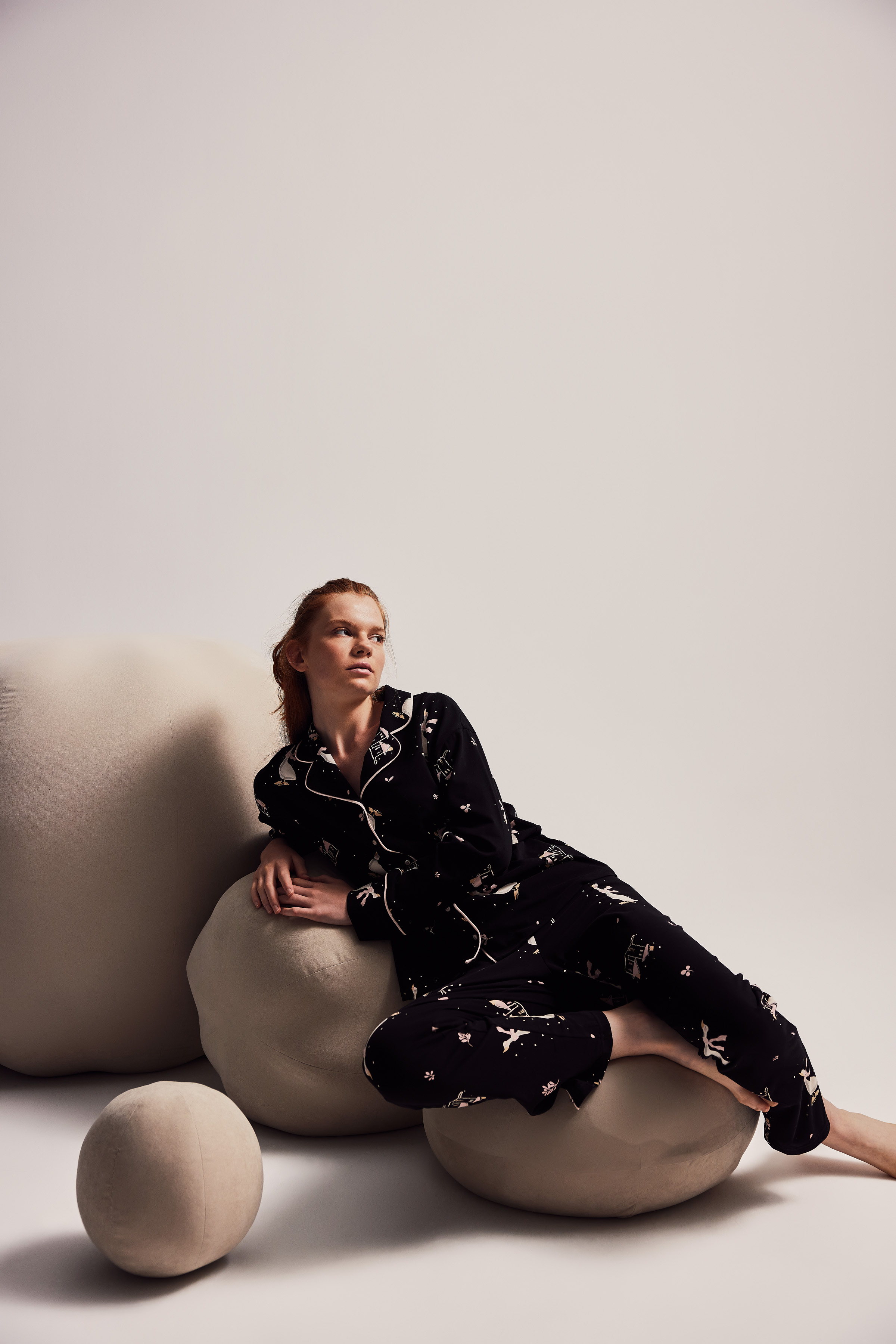 Kadın Pamuklu Uzun Kollu Gömlek Pijama Takımı