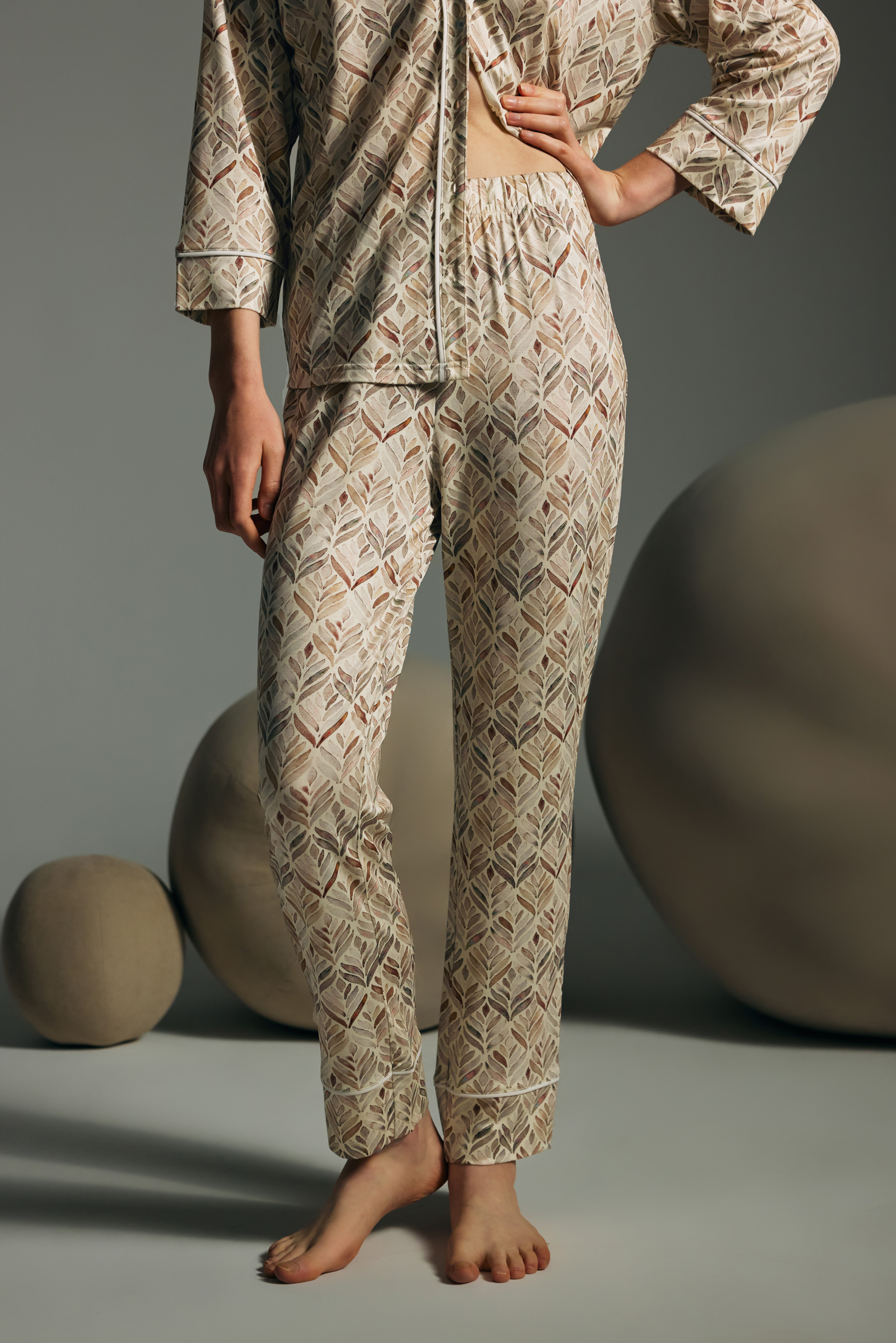 Kadın Viskon Uzun Pijama Altı