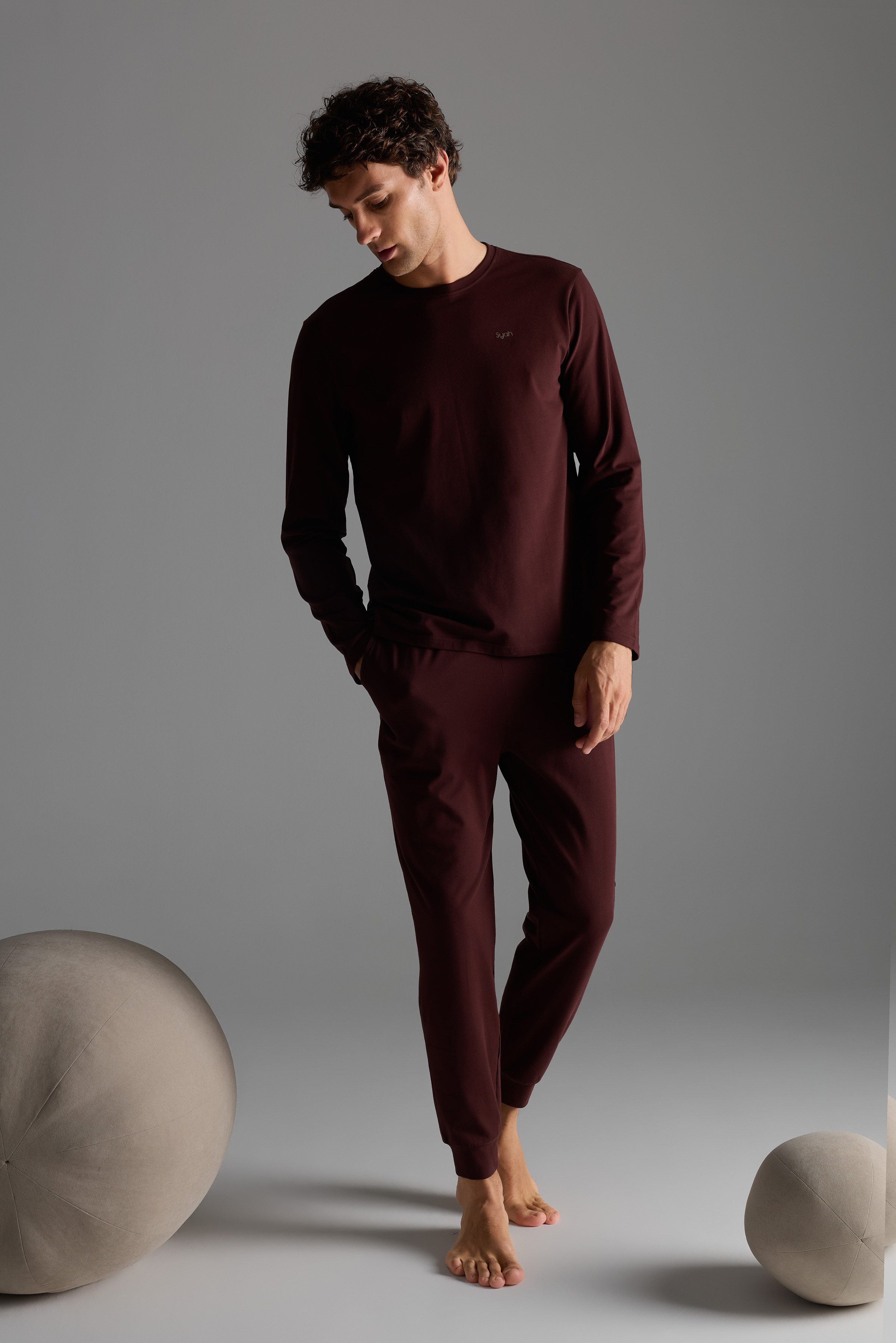 Erkek Pamuklu Uzun Kollu Pijama Takımı