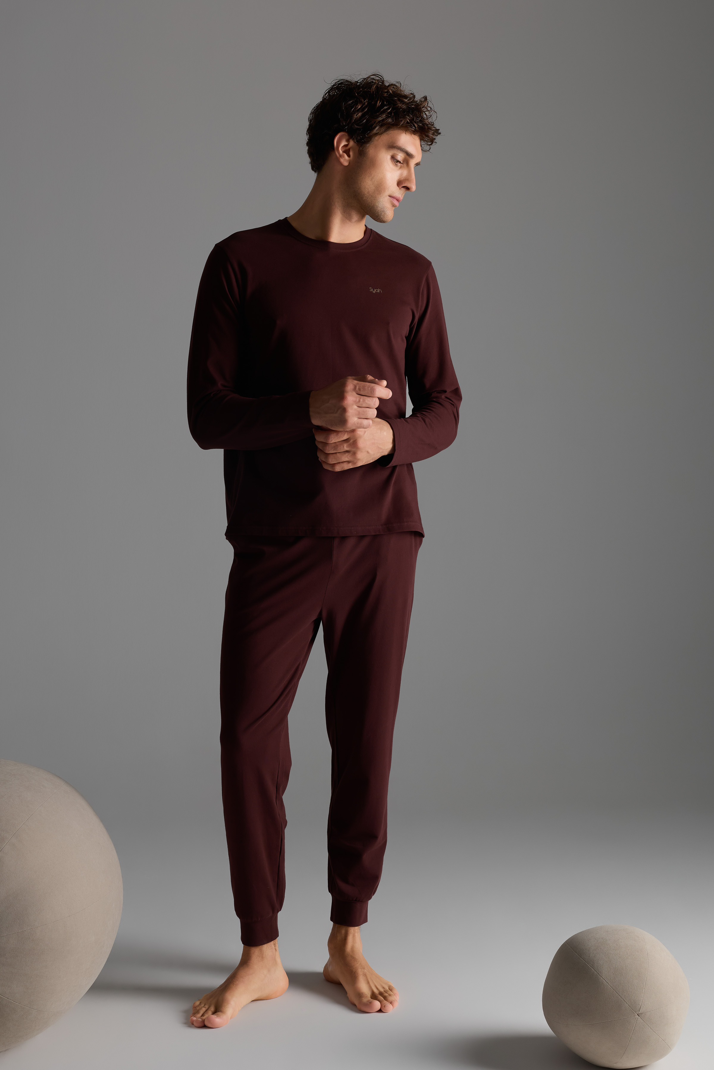 Erkek Pamuklu Uzun Kollu Pijama Takımı