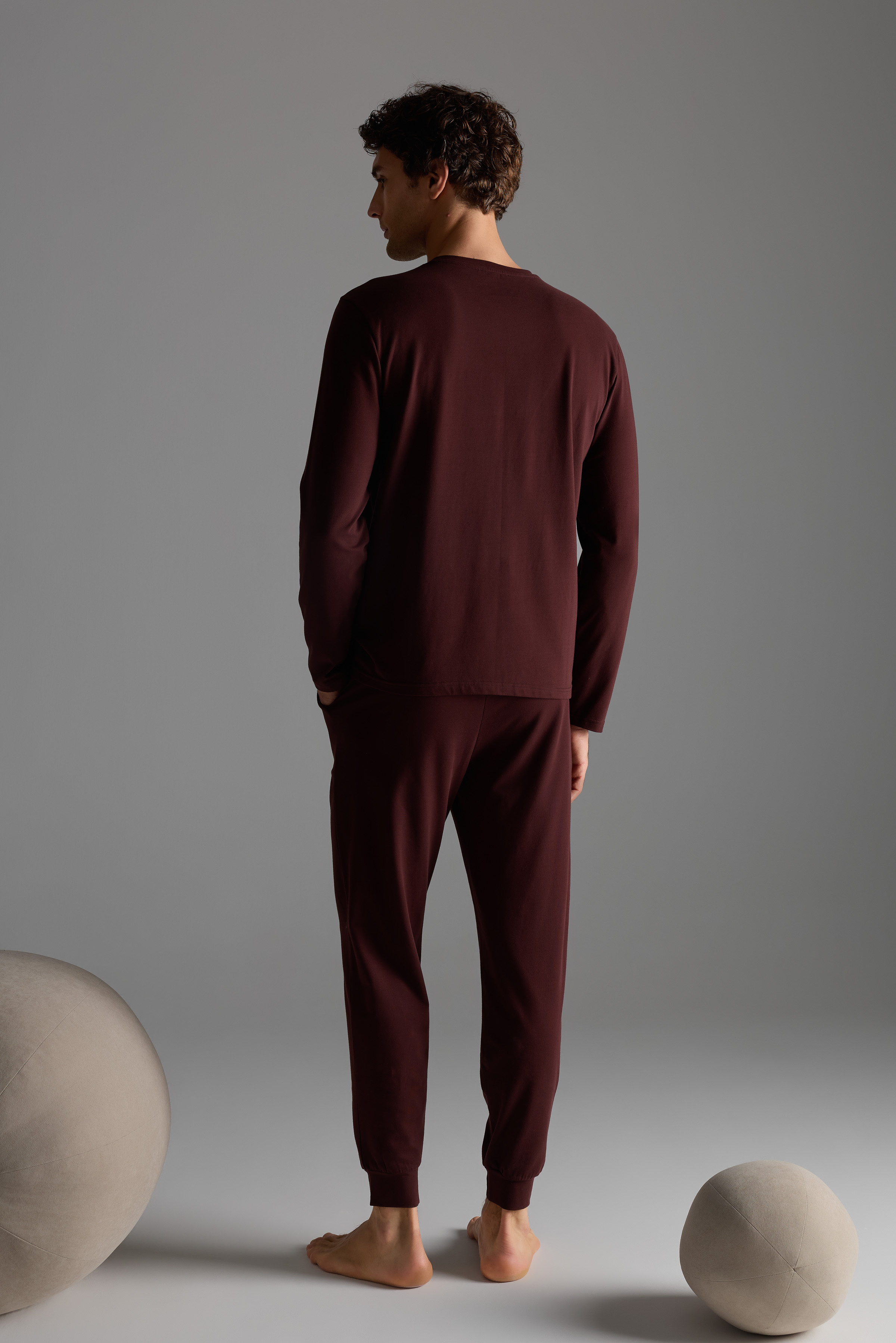 Erkek Pamuklu Uzun Kollu Pijama Takımı