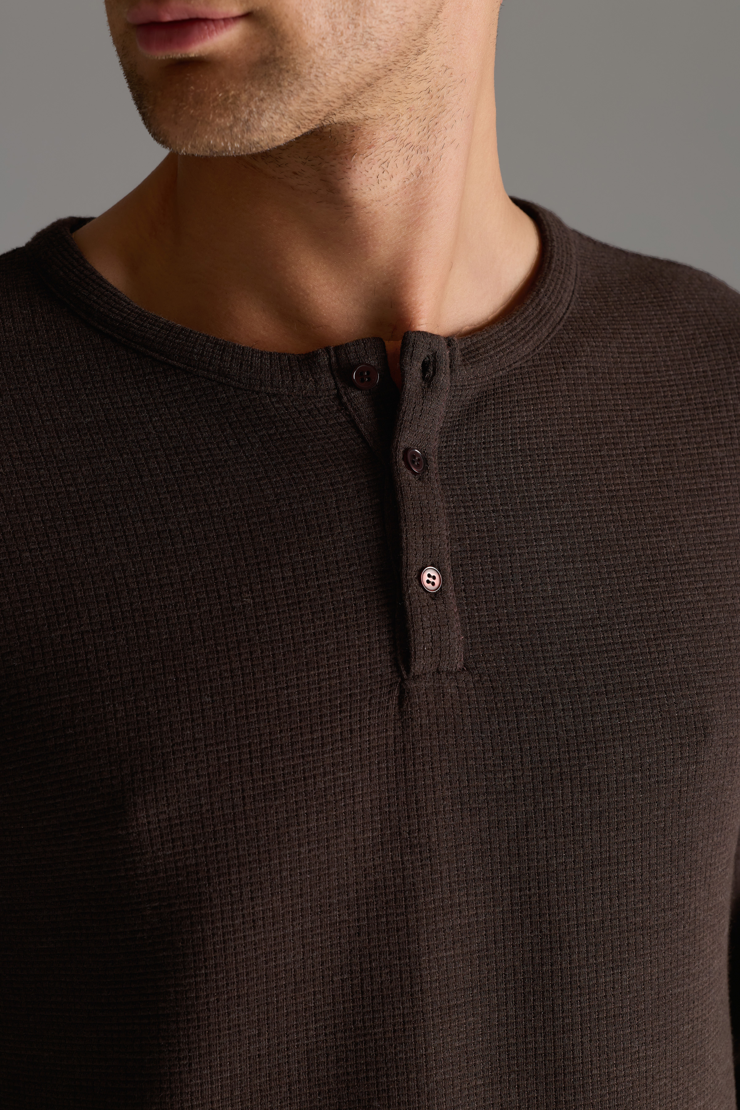 Erkek Petek Dokulu Pamuklu Uzun Kollu T-shirt