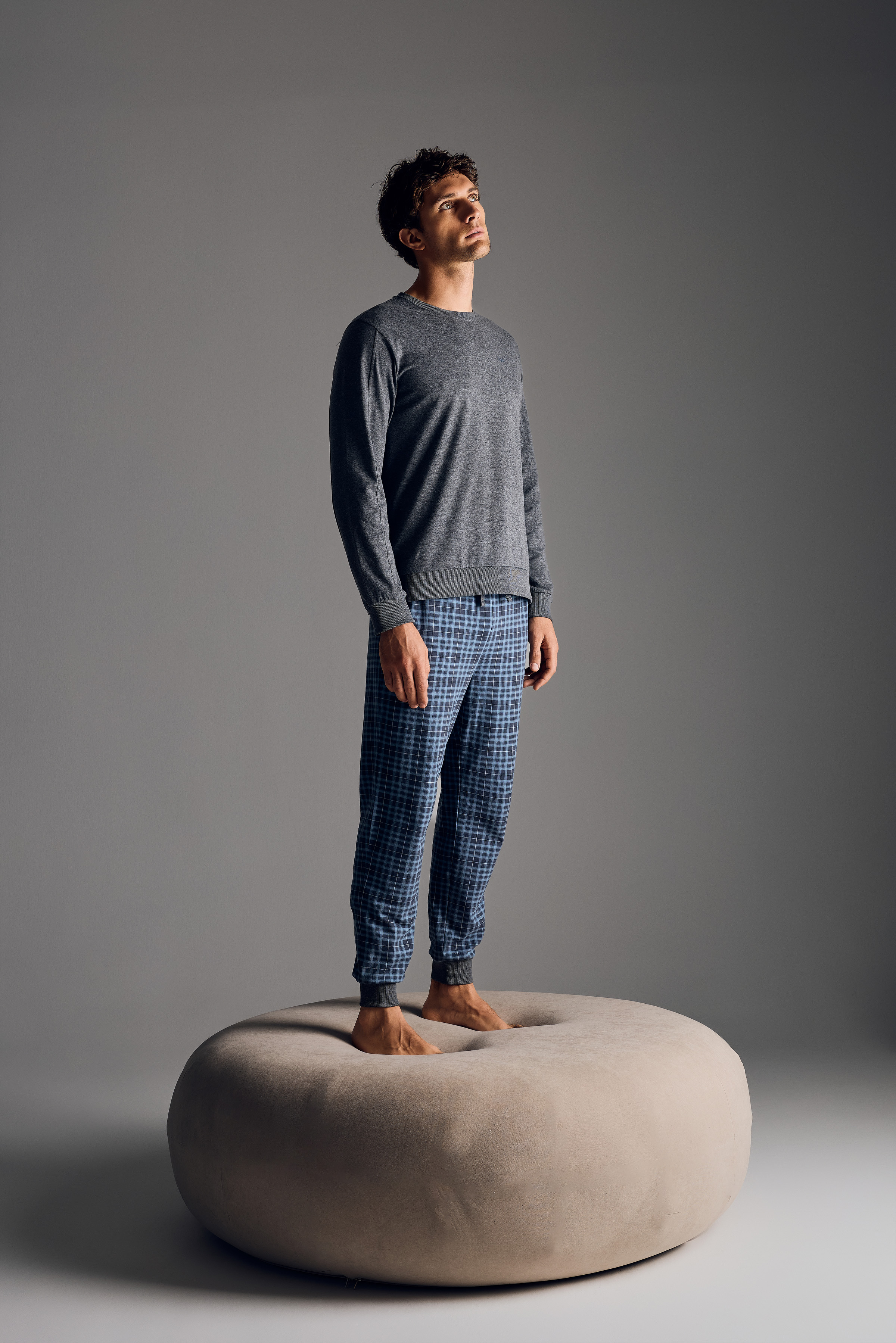 Erkek Pamuklu Uzun Kollu Pijama Takımı