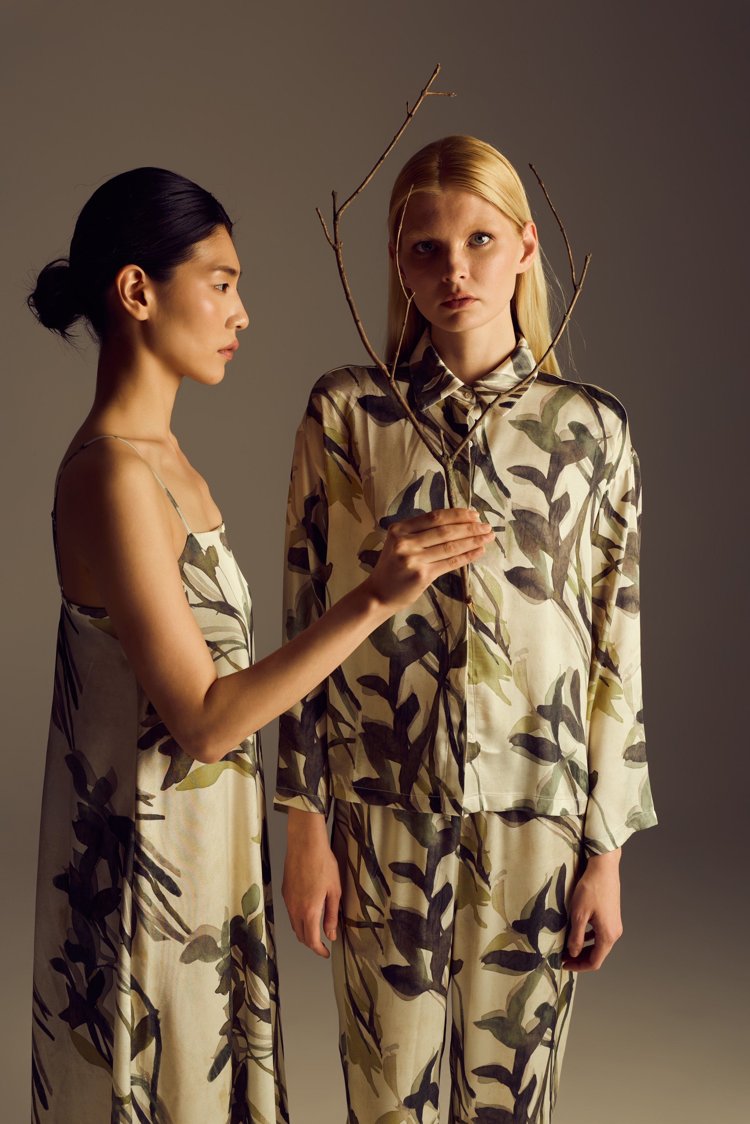 Kadın Vegan Dokuma Uzun Kollu Gömlek