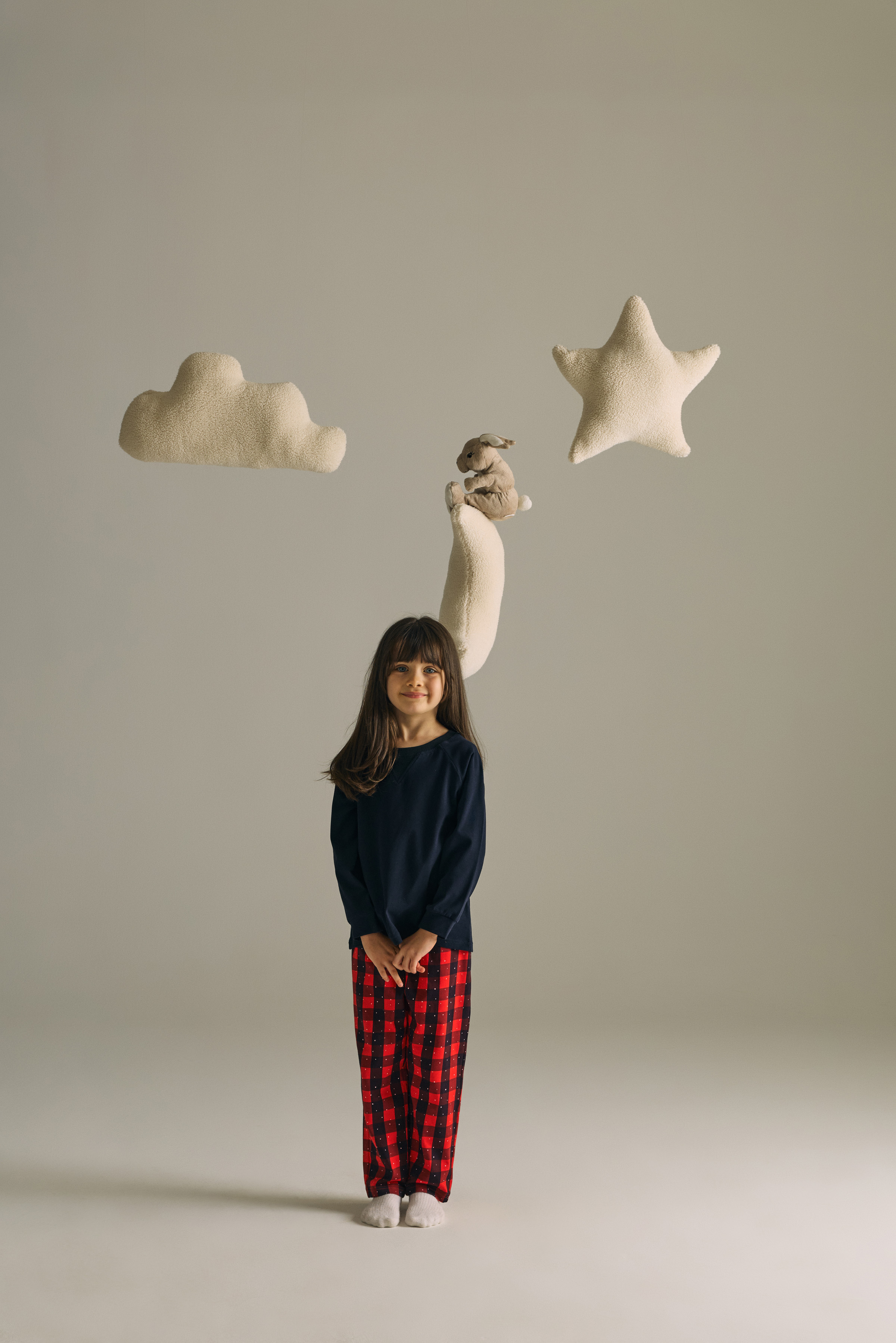 Unisex Çocuk Pamuklu Uzun Reglan Kollu Pijama Takımı