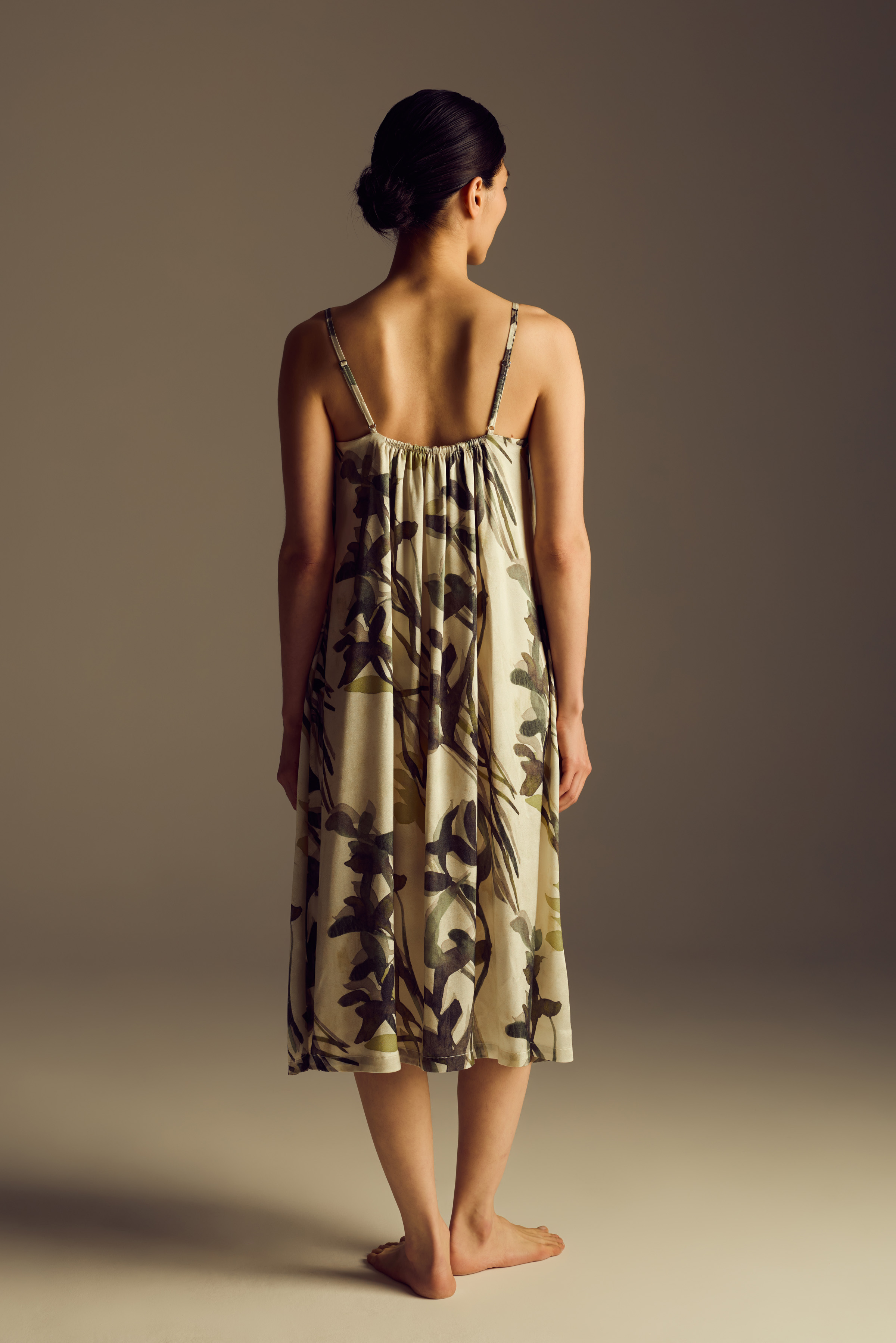 Kadın Vegan Dokuma Ayarlanır İp Askılı Elbise