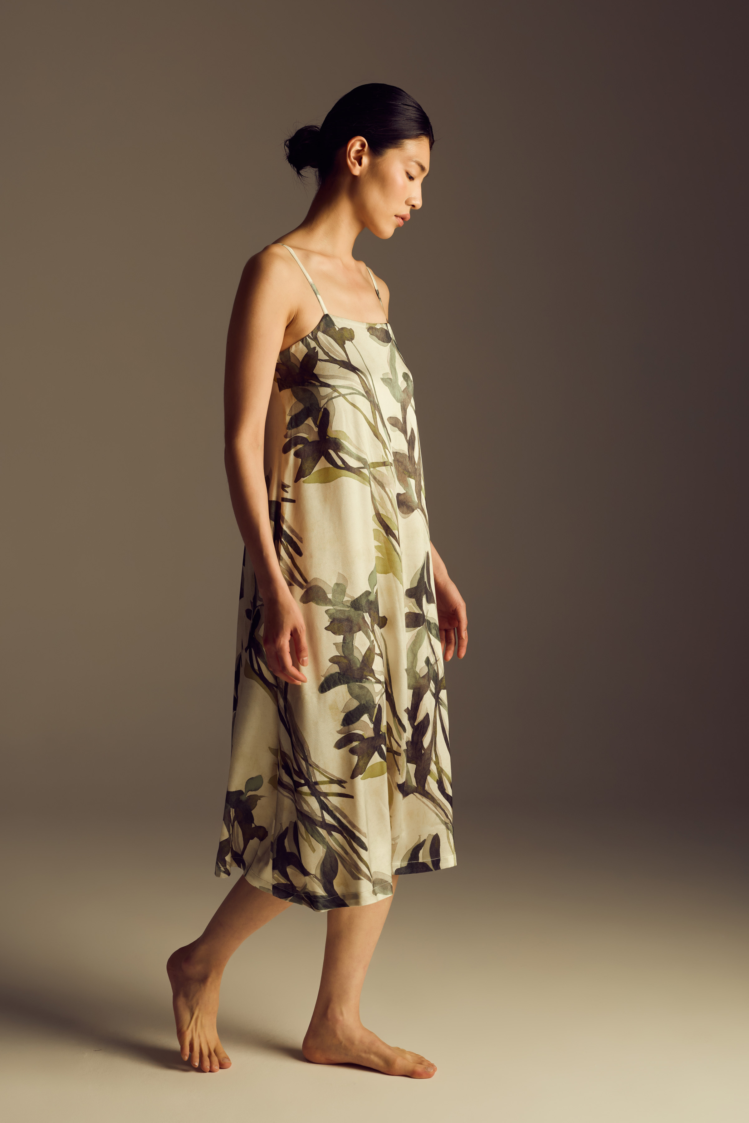 Kadın Vegan Dokuma Ayarlanır İp Askılı Elbise