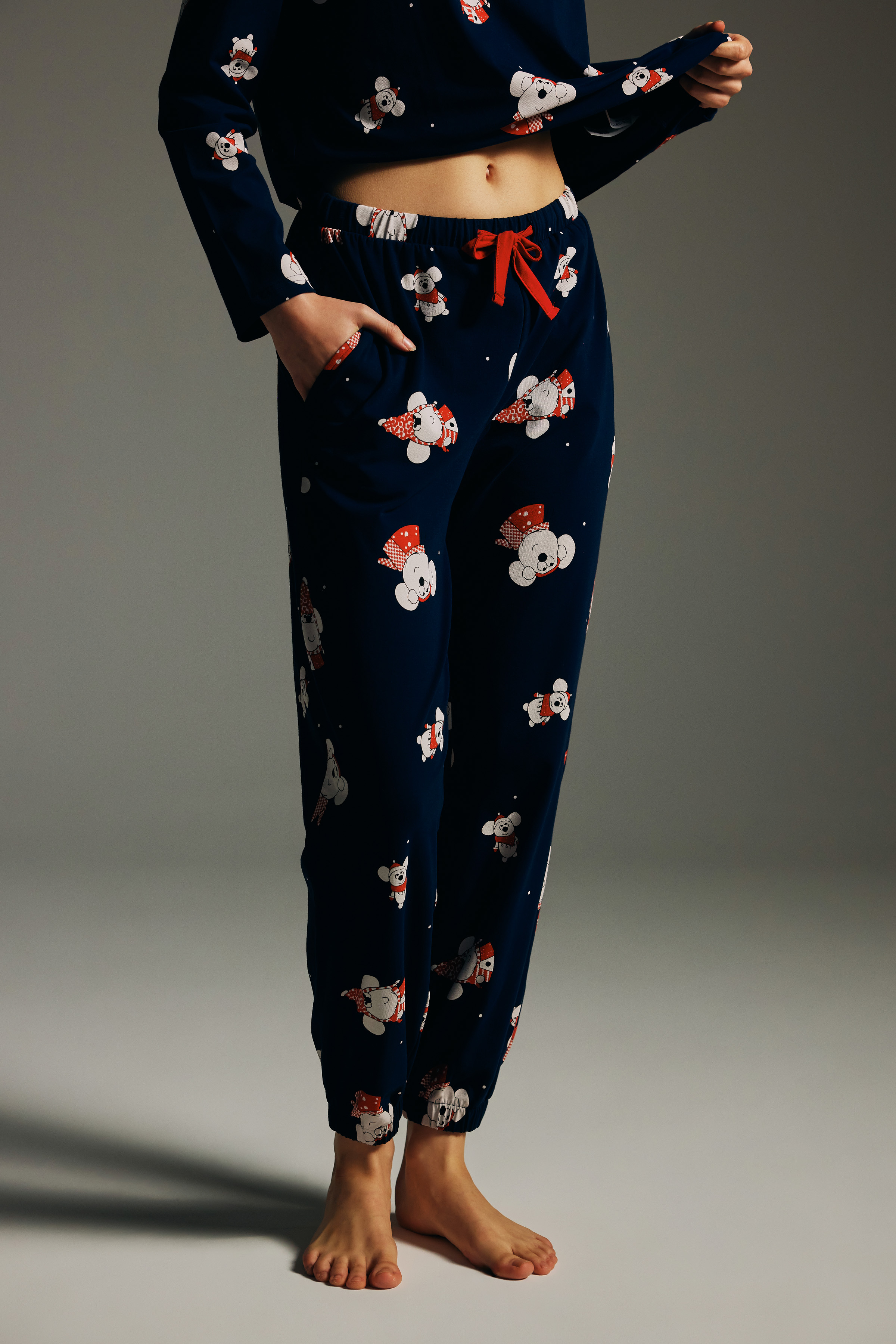 Kadın Pamuklu Cepli Uzun Pijama Altı