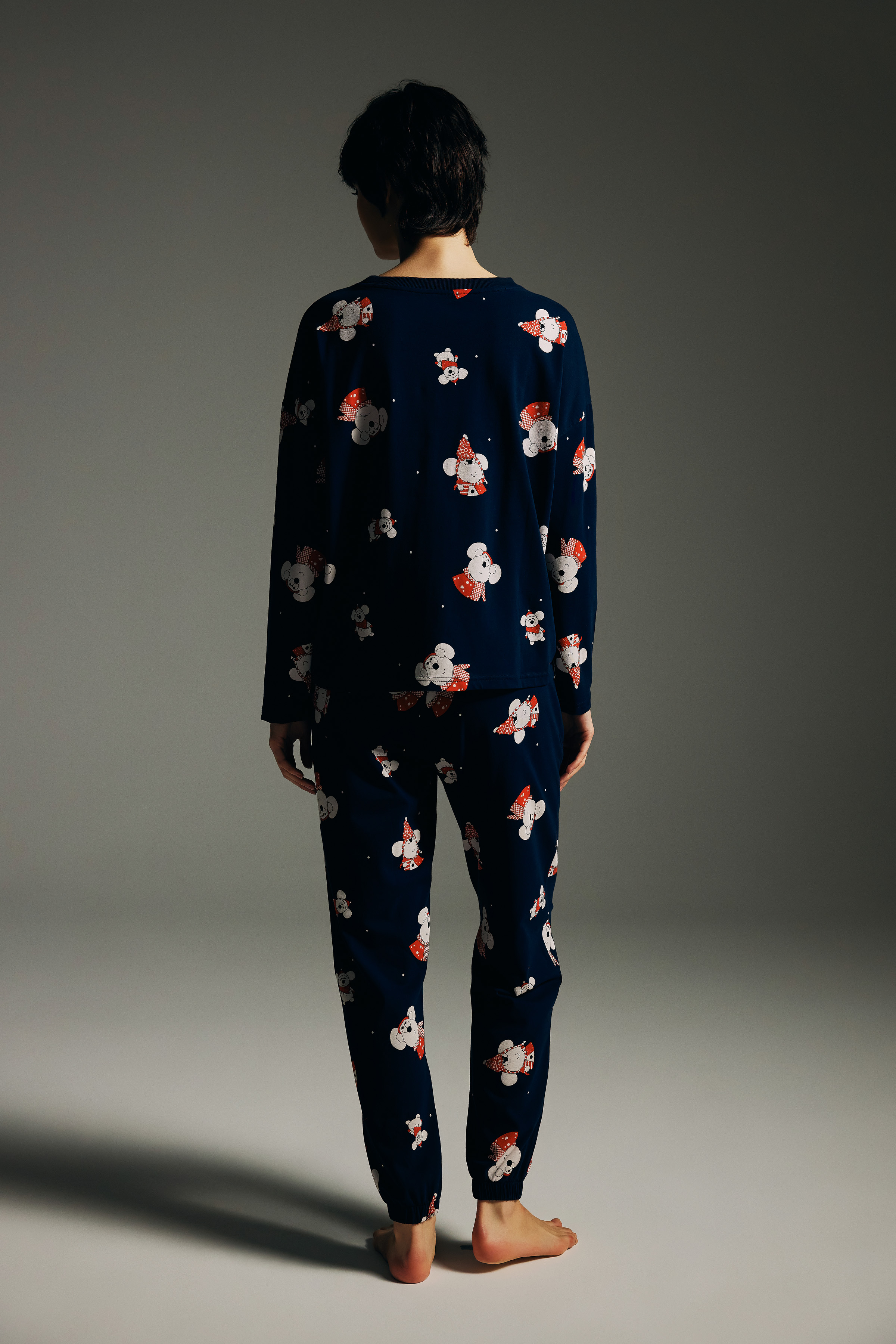 Kadın Pamuklu Cepli Uzun Pijama Altı