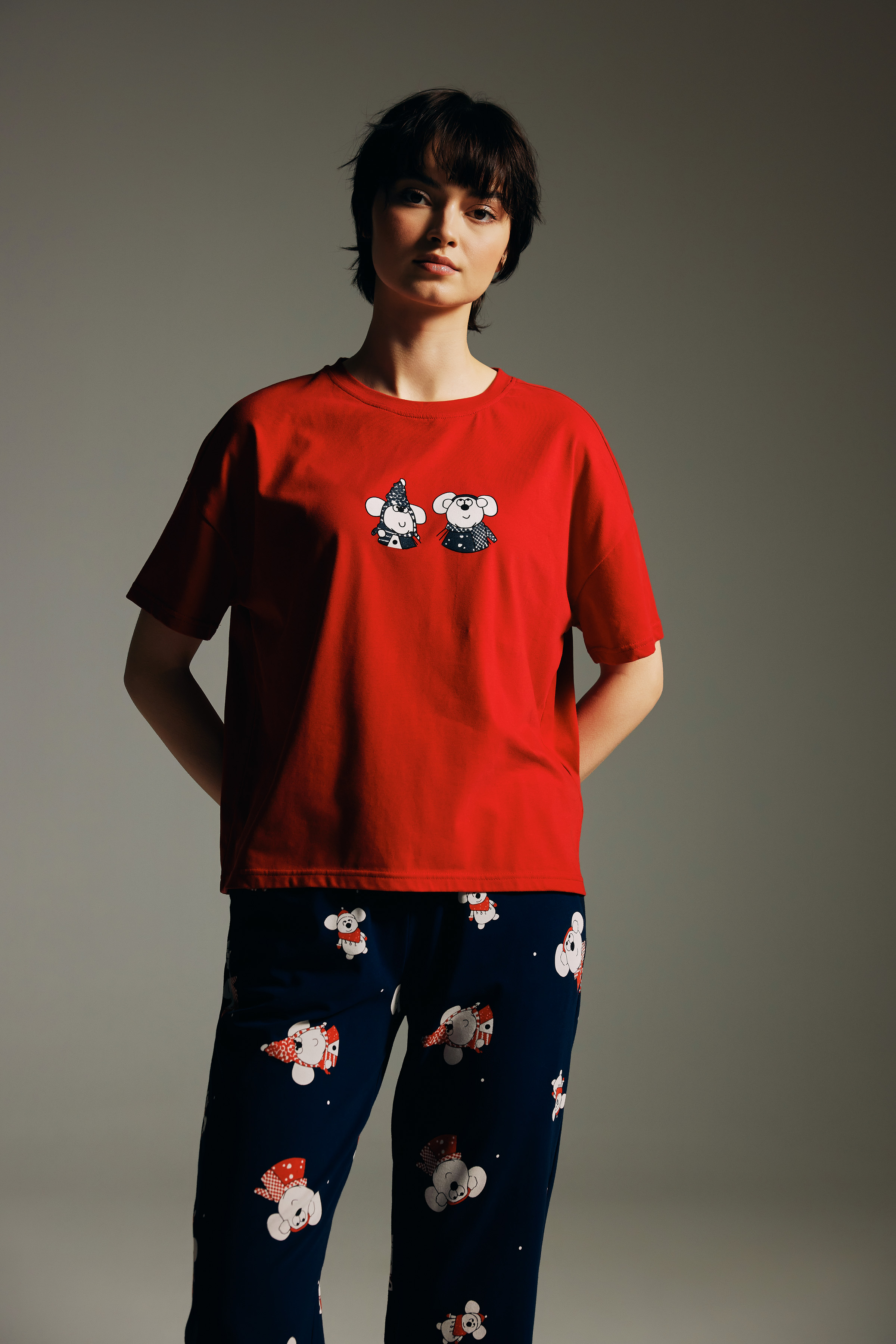 Kadın Pamuklu Kapri Pijama Altı