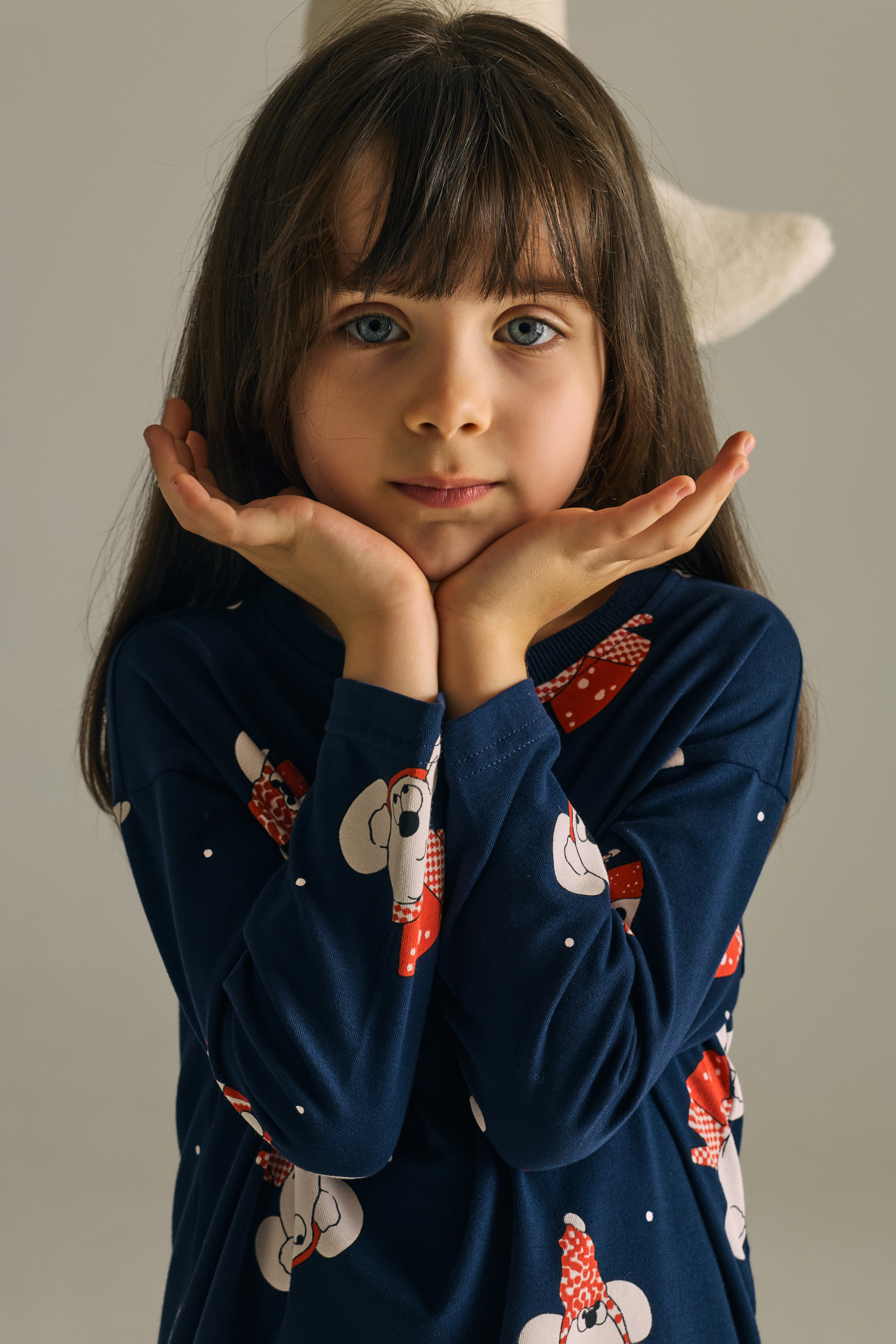 Kız Çocuk Pamuklu Uzun Kollu Pijama Takımı