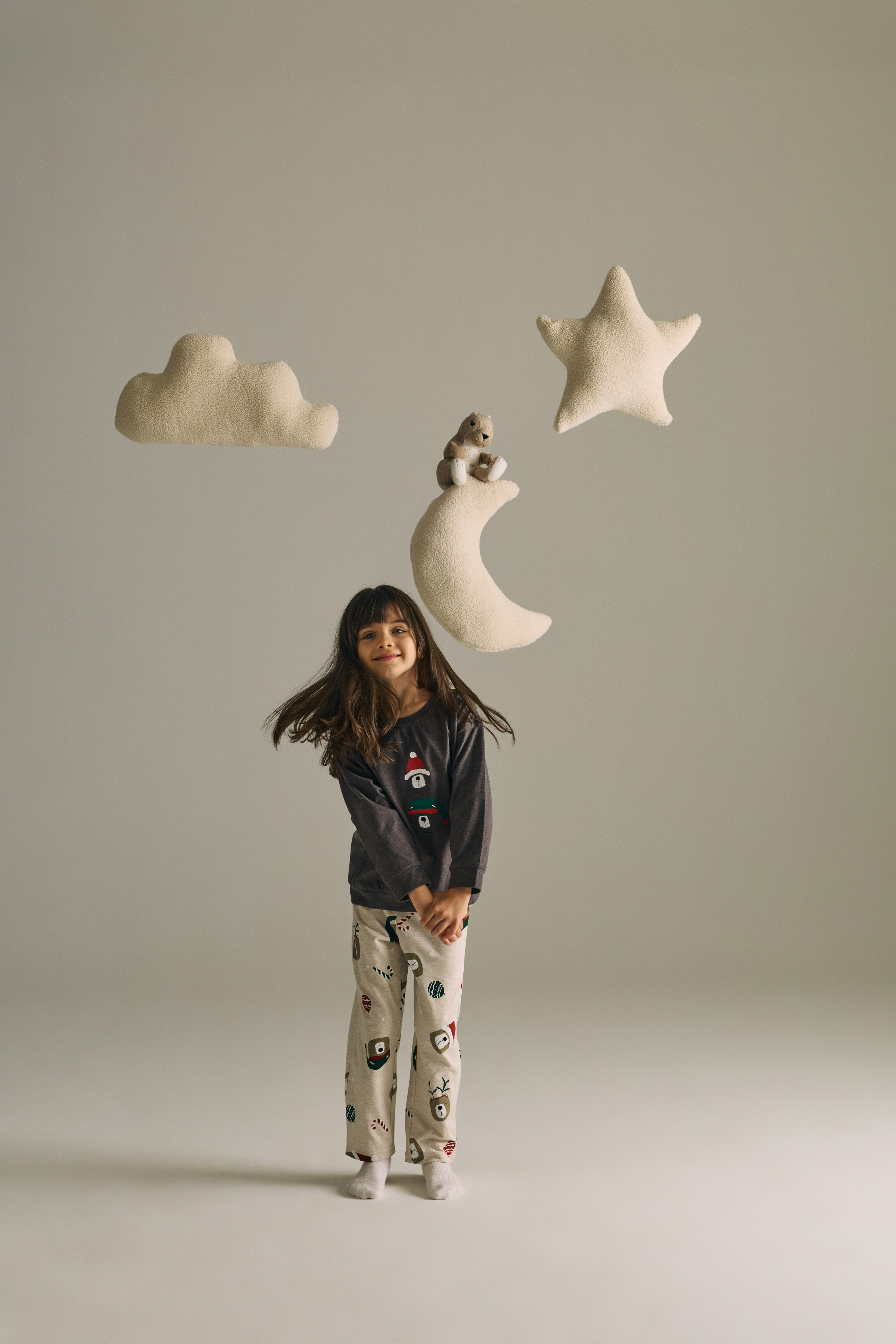 Çocuk Pamuklu Uzun Kollu Pijama Takımı