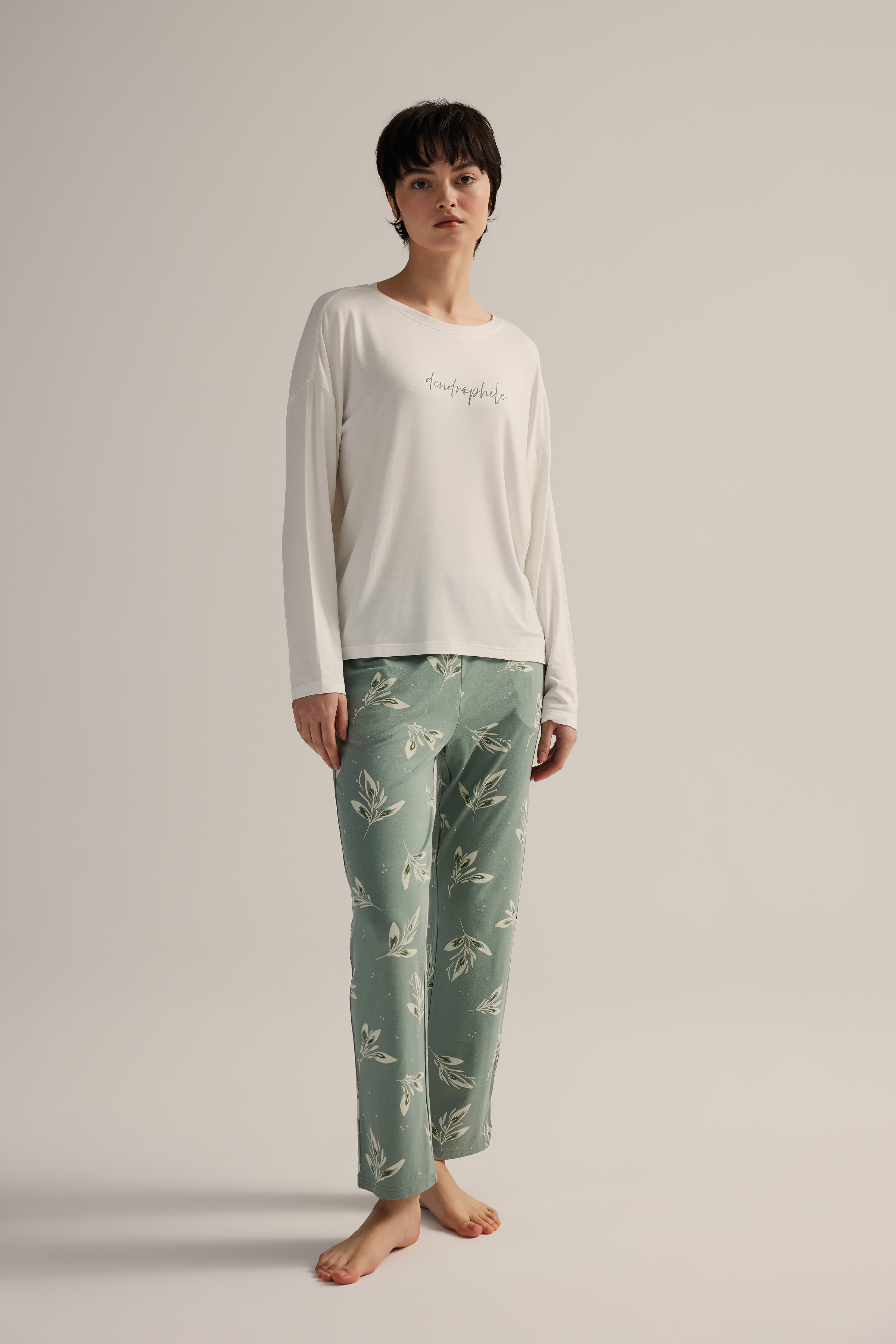 Kadın Viskon Cepli Uzun Pijama Altı