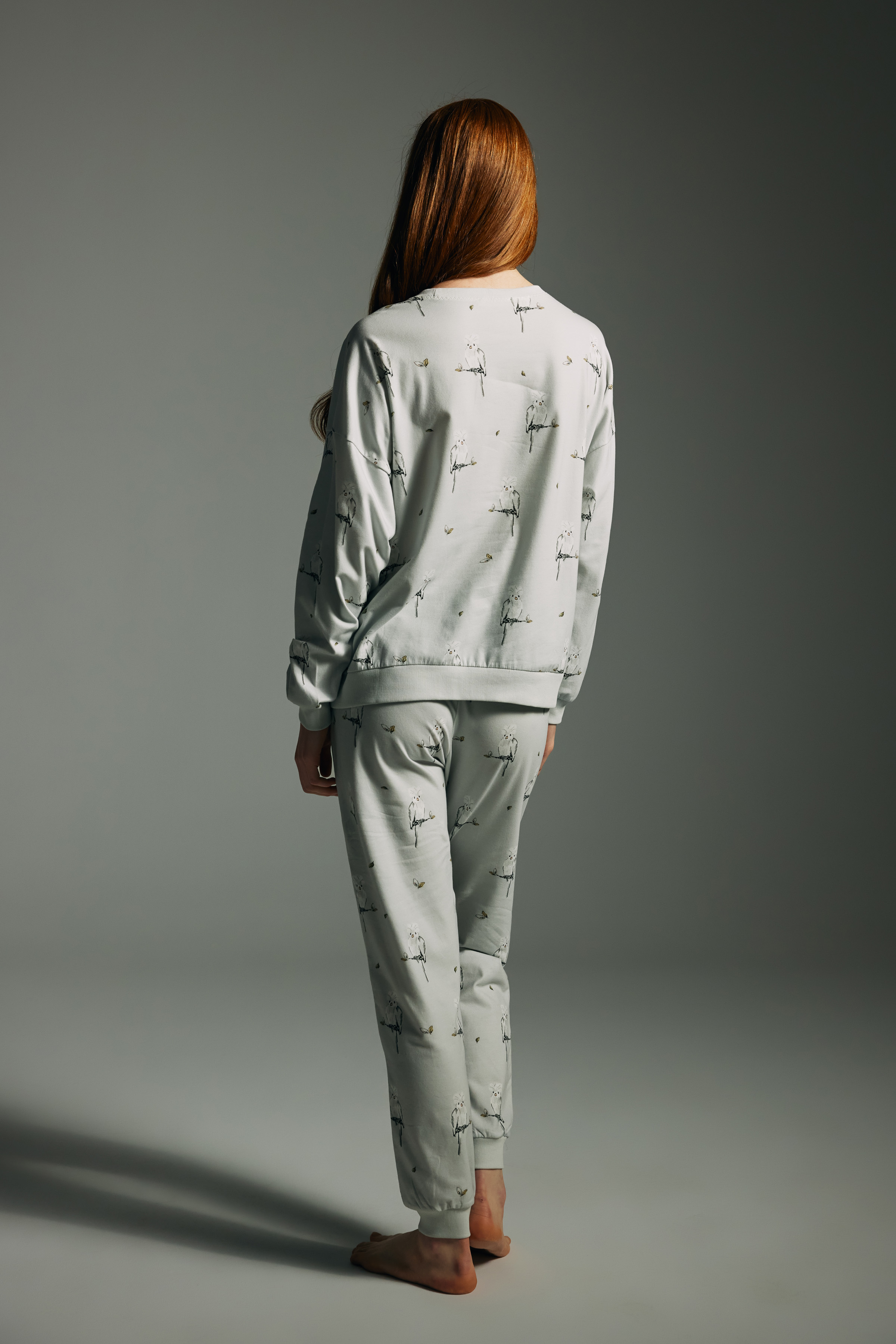 Kadın Pamuklu Uzun Kollu Pijama Takımı