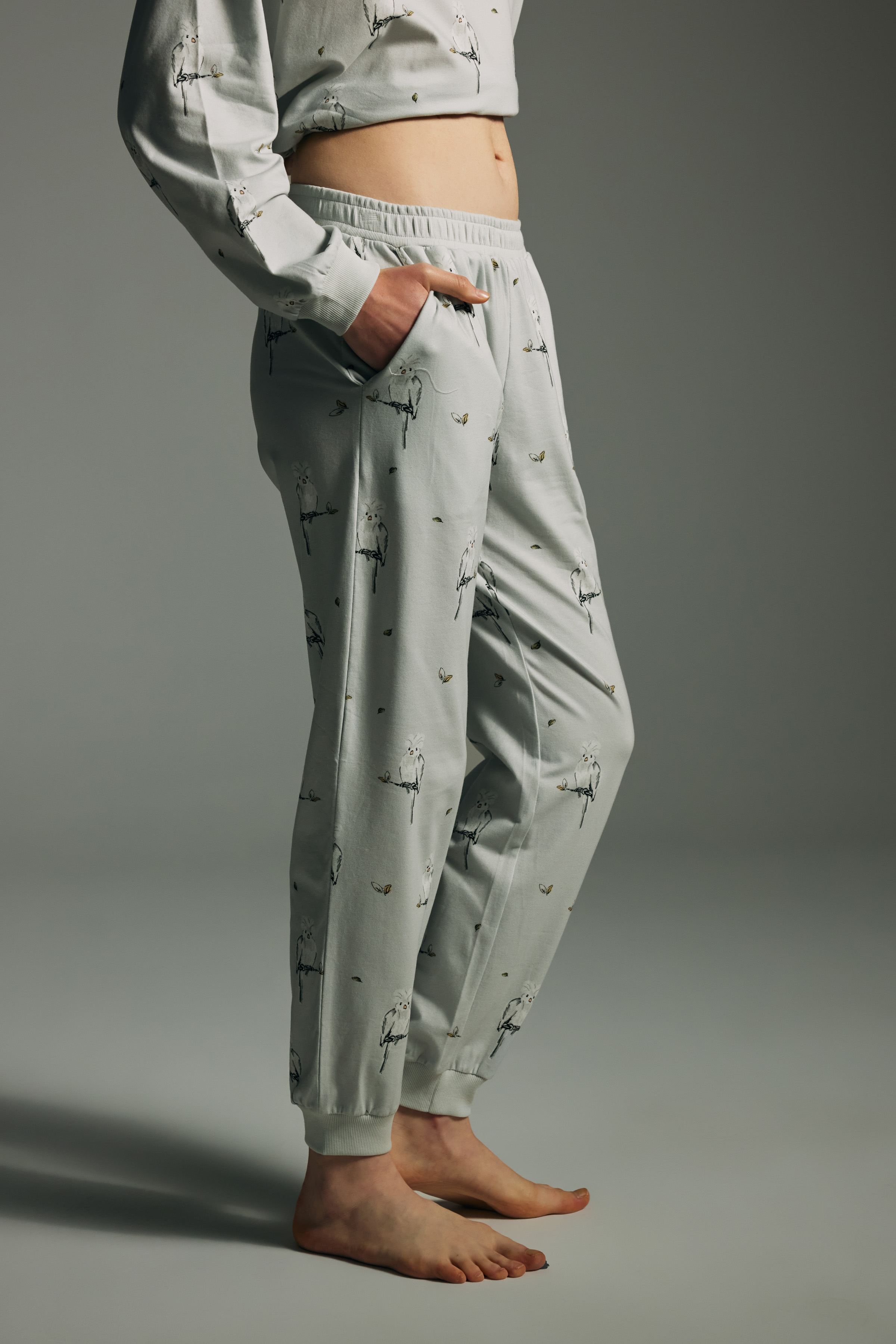 Kadın Pamuklu Uzun Kollu Pijama Takımı