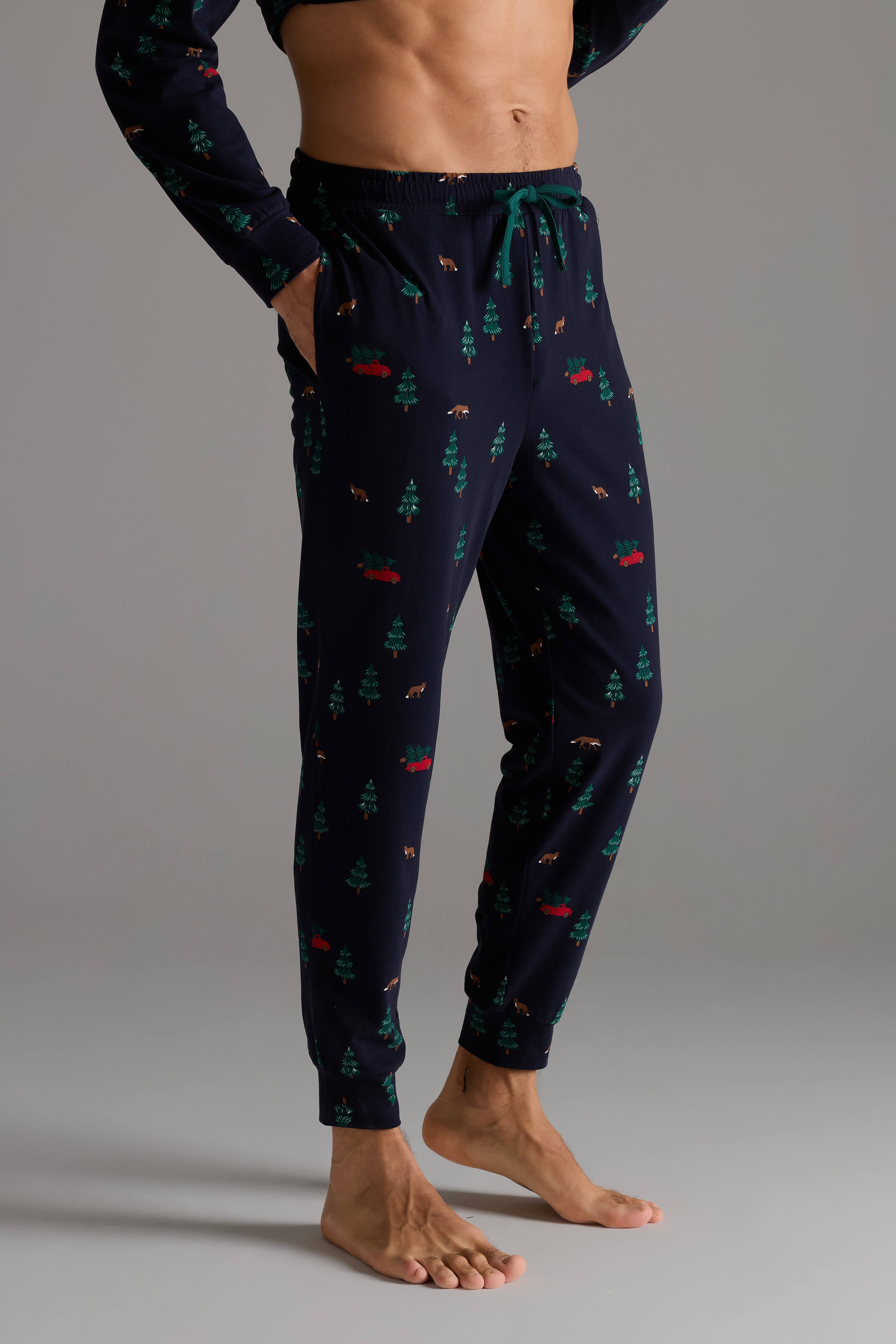 Erkek Pamuklu Cepli Uzun Pijama Altı