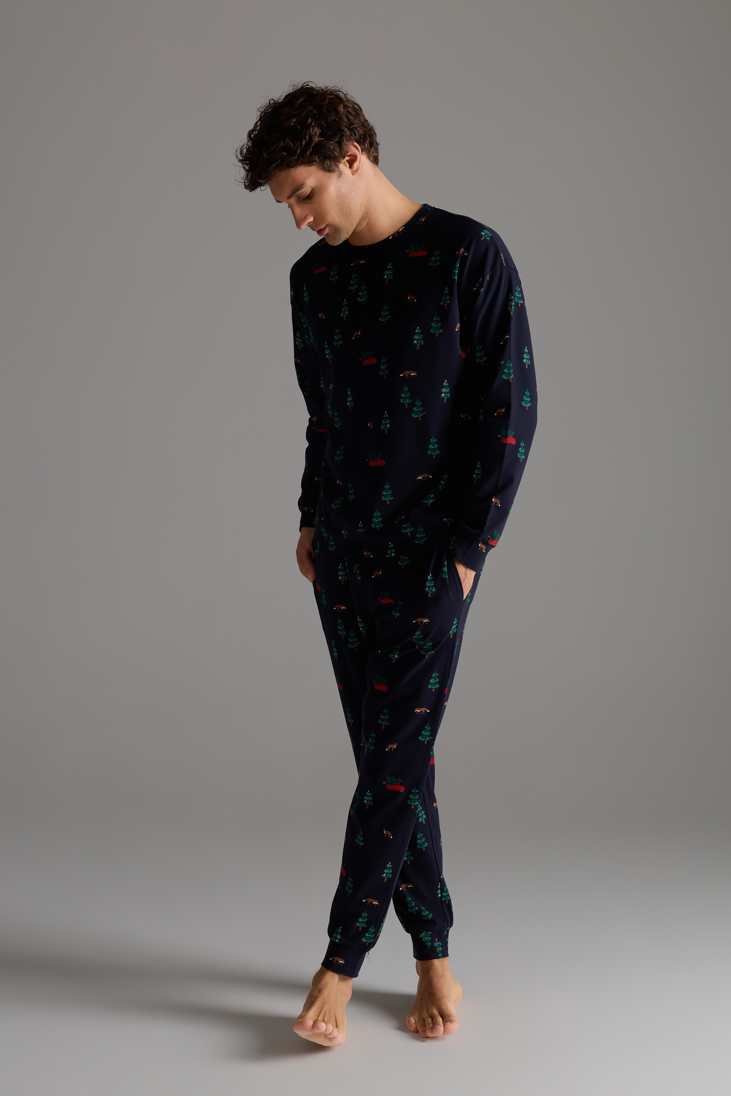 Erkek Pamuklu Cepli Uzun Pijama Altı