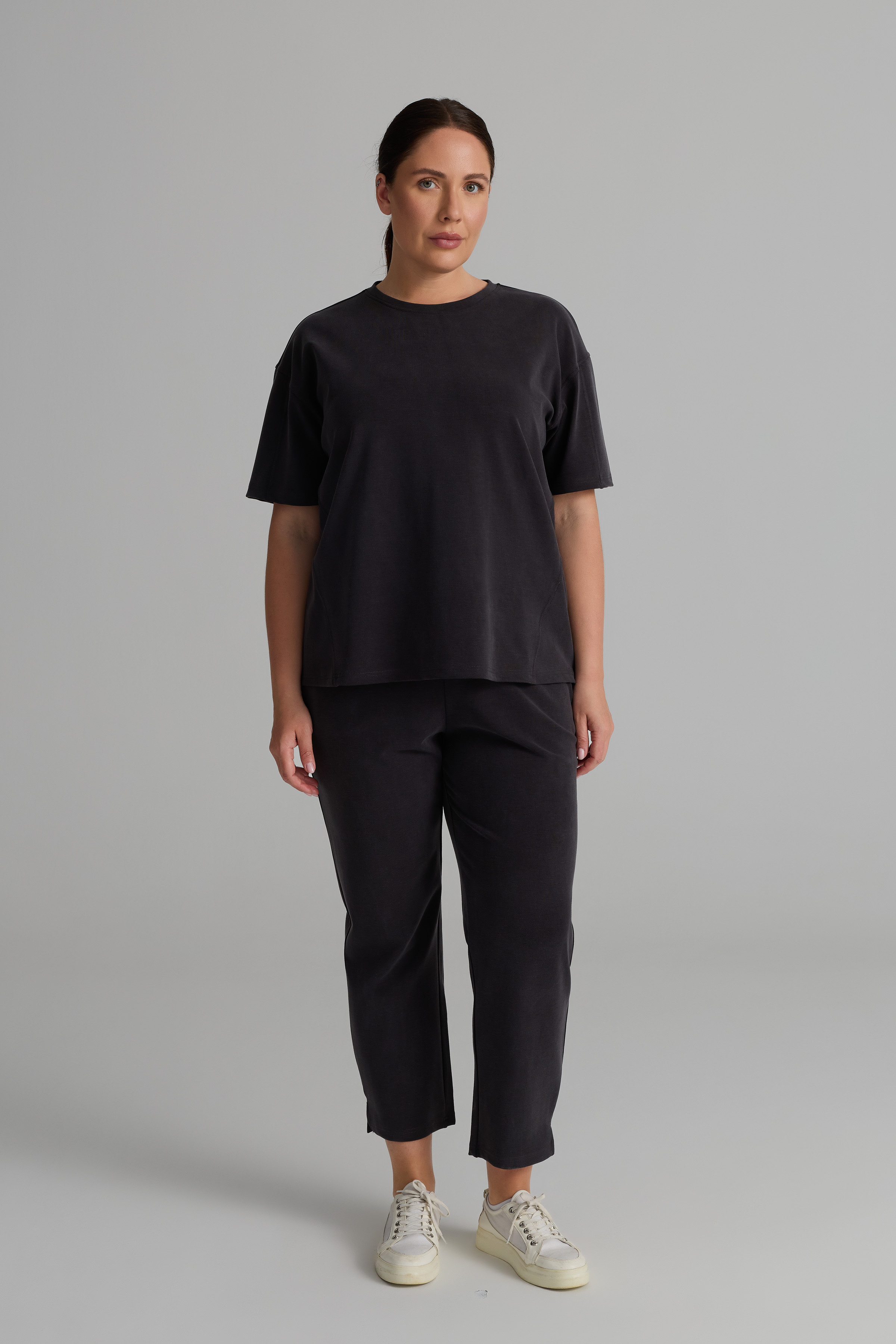 Kadın Plus Size Soft Touch Kısa Kollu Tshirt