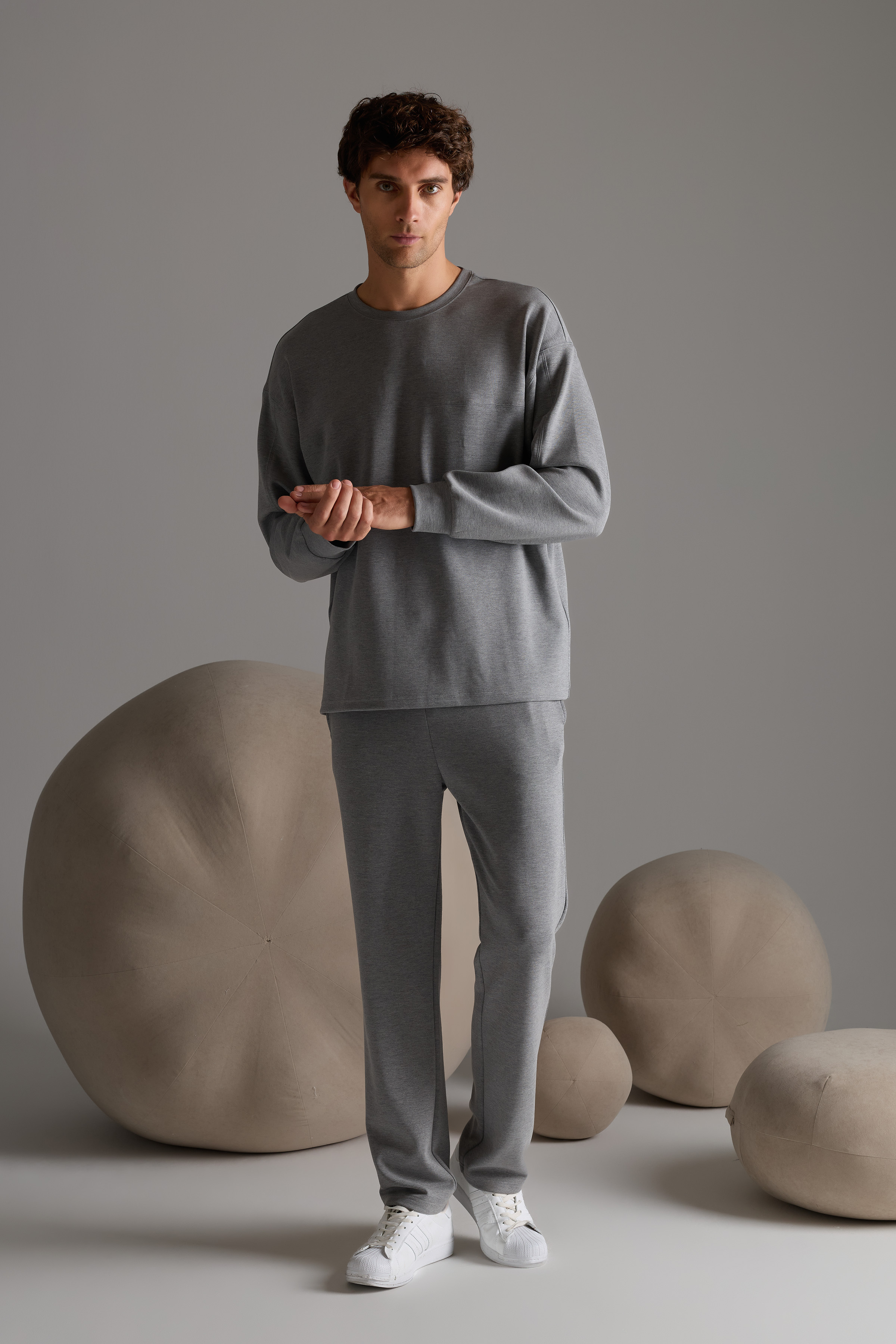 Erkek Soft Touch Uzun Kollu Sweatshirt