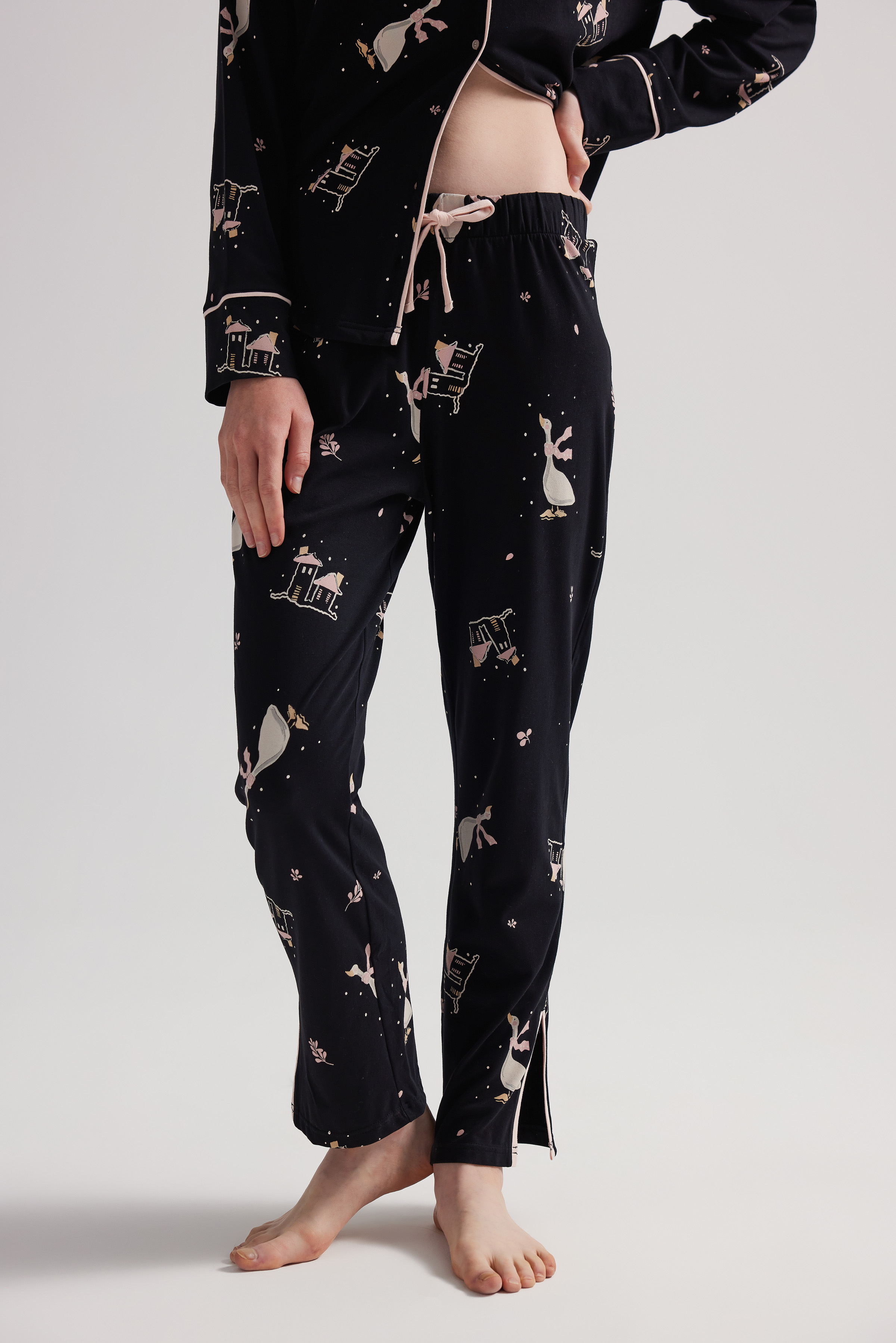 Kadın Pamuklu Uzun Pijama Altı