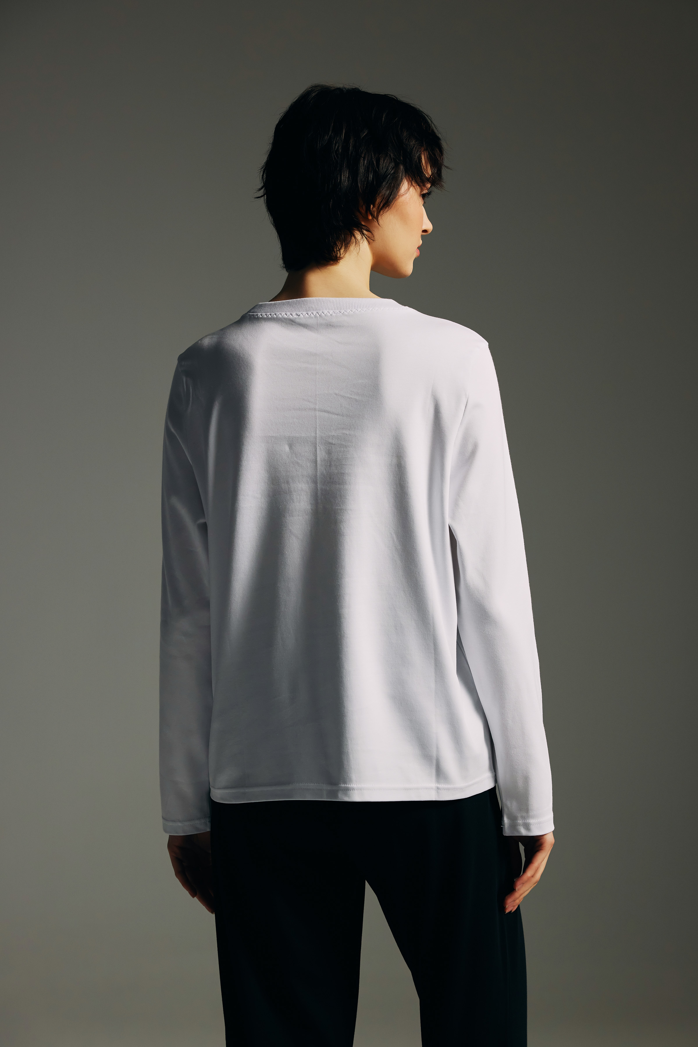 Kadın Pamuklu Uzun Kollu T-shirt