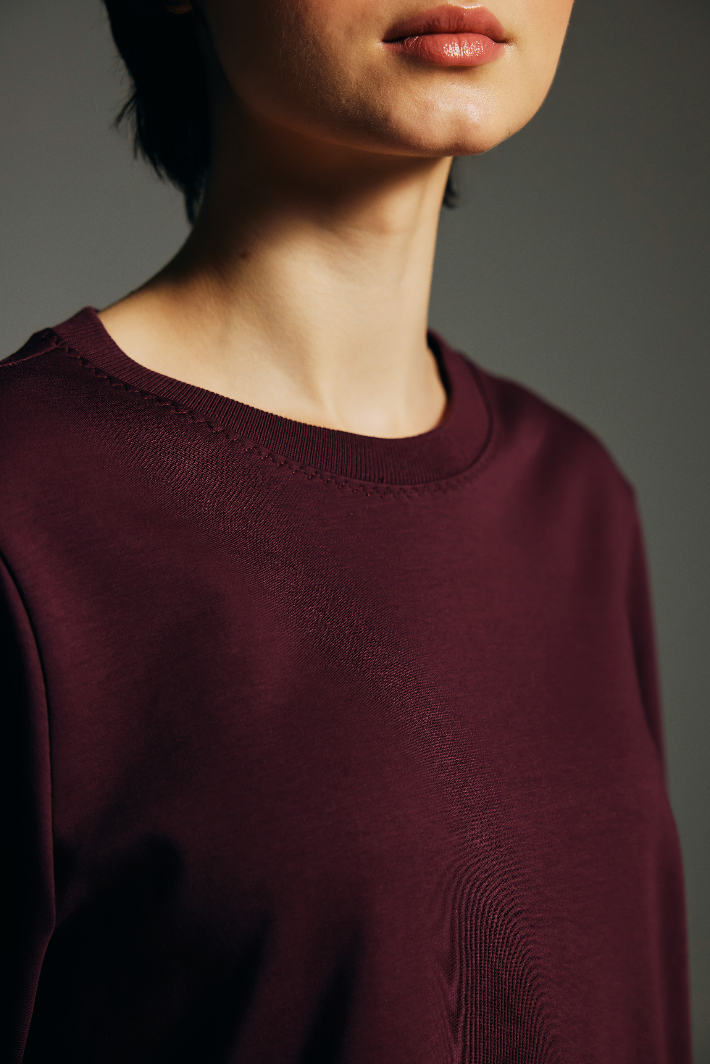 Kadın Pamuklu Uzun Kollu T-shirt