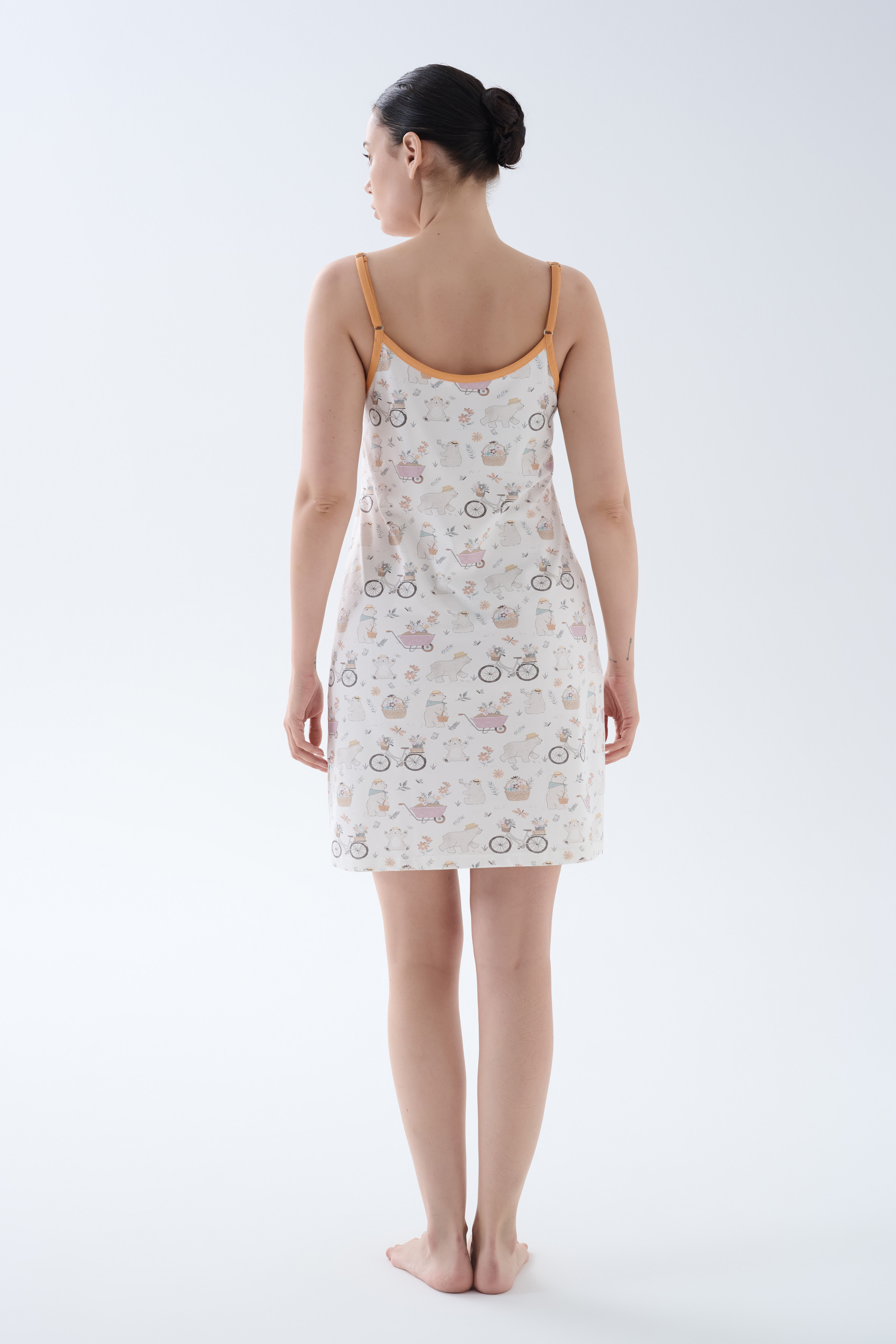 Kadın Pamuklu Ayarlanır İp Askılı Gecelik