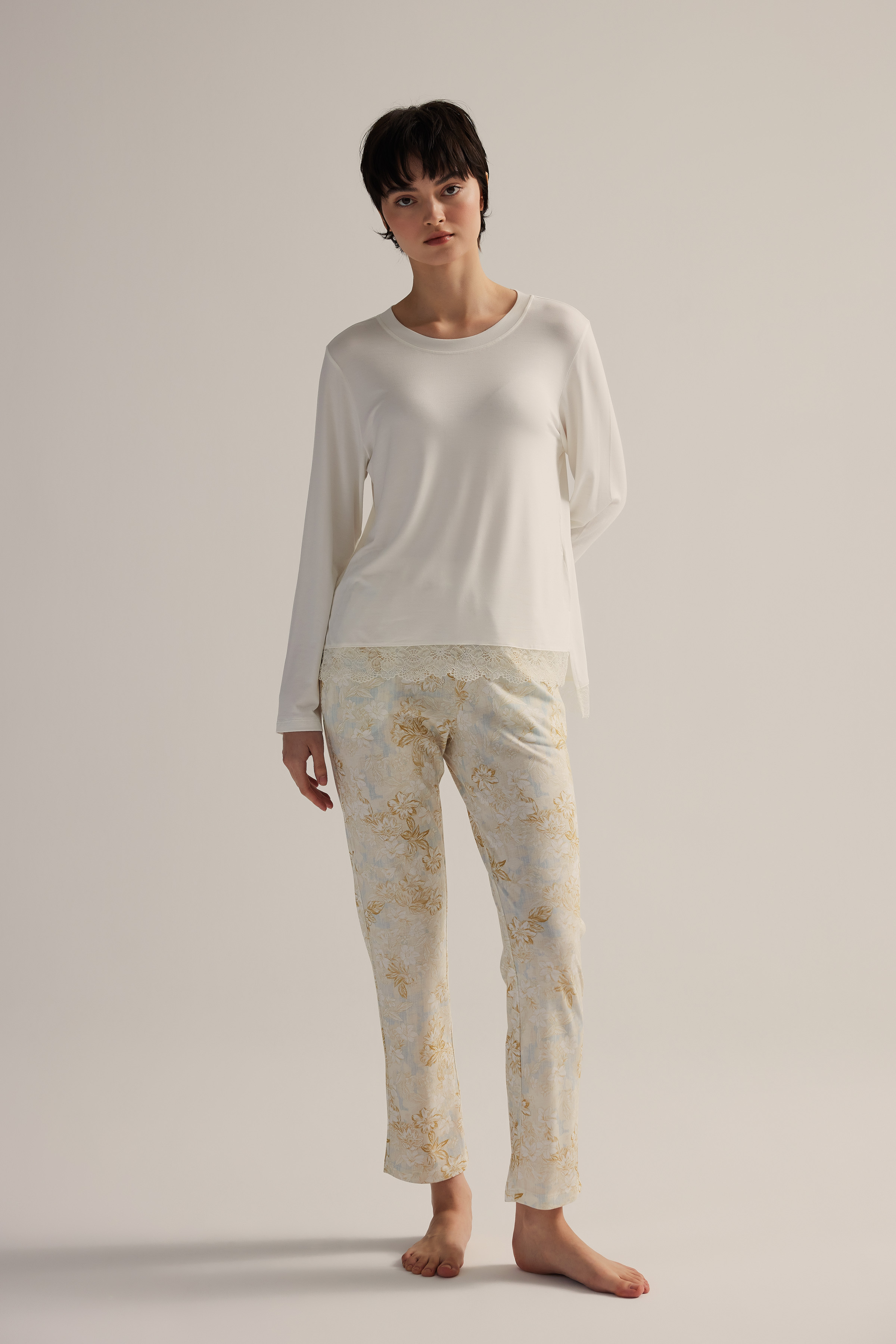 Kadın Viskon Cepli Uzun Pijama Altı