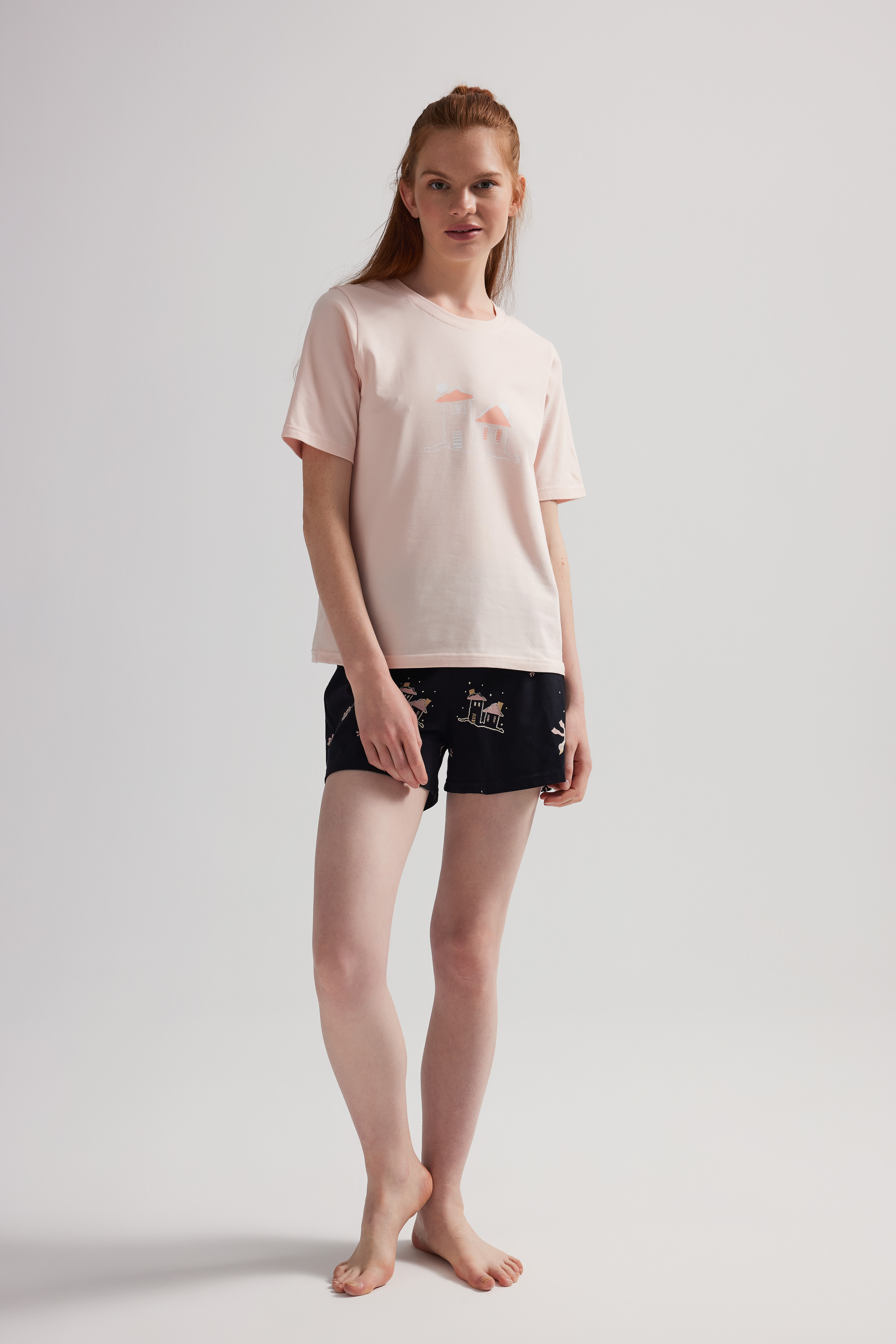 Kadın Pamuklu Şort Pijama Altı