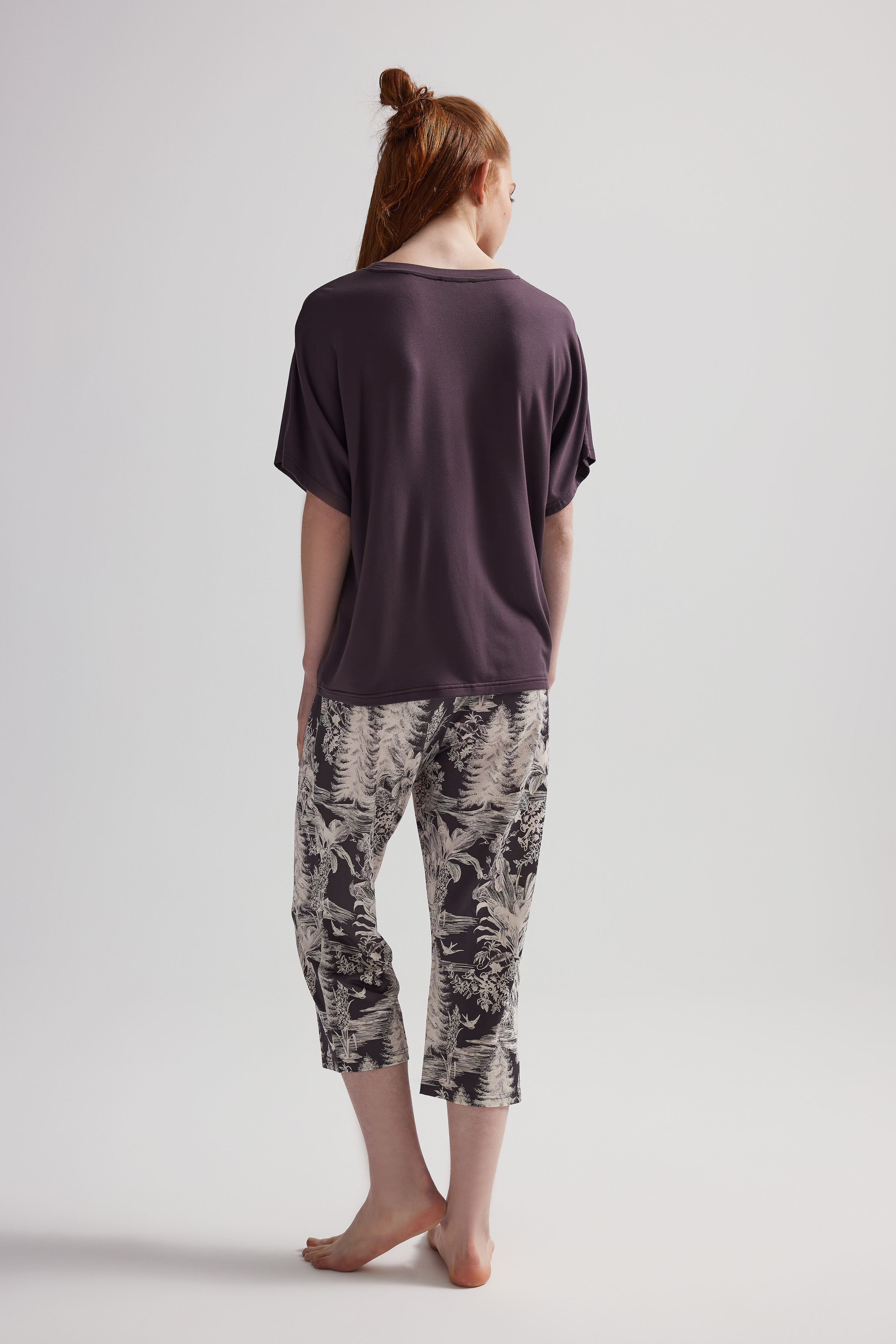 Kadın Viskon Kapri Pijama Altı