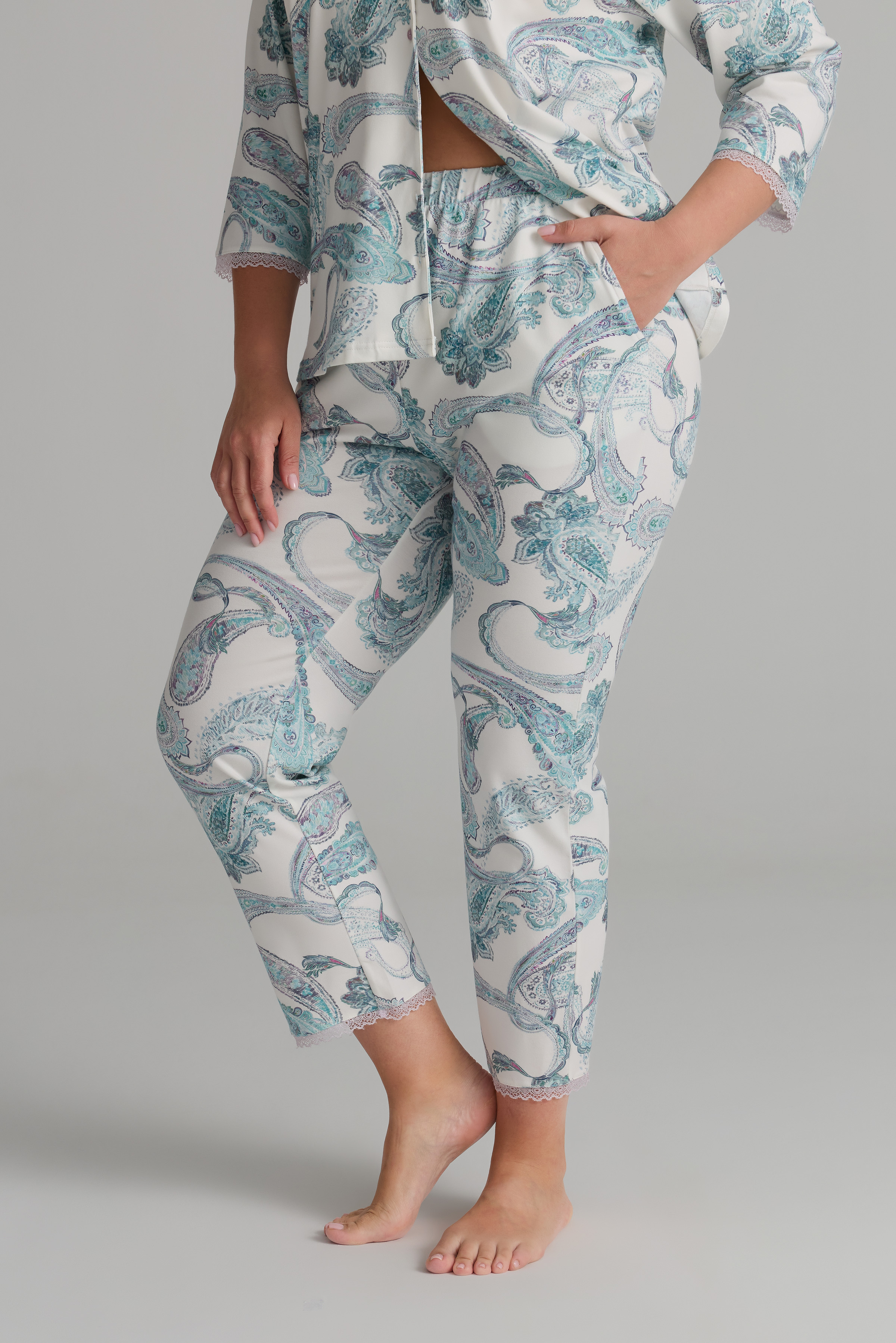 Kadın Plus Size Pamuklu Uzun Pijama Altı