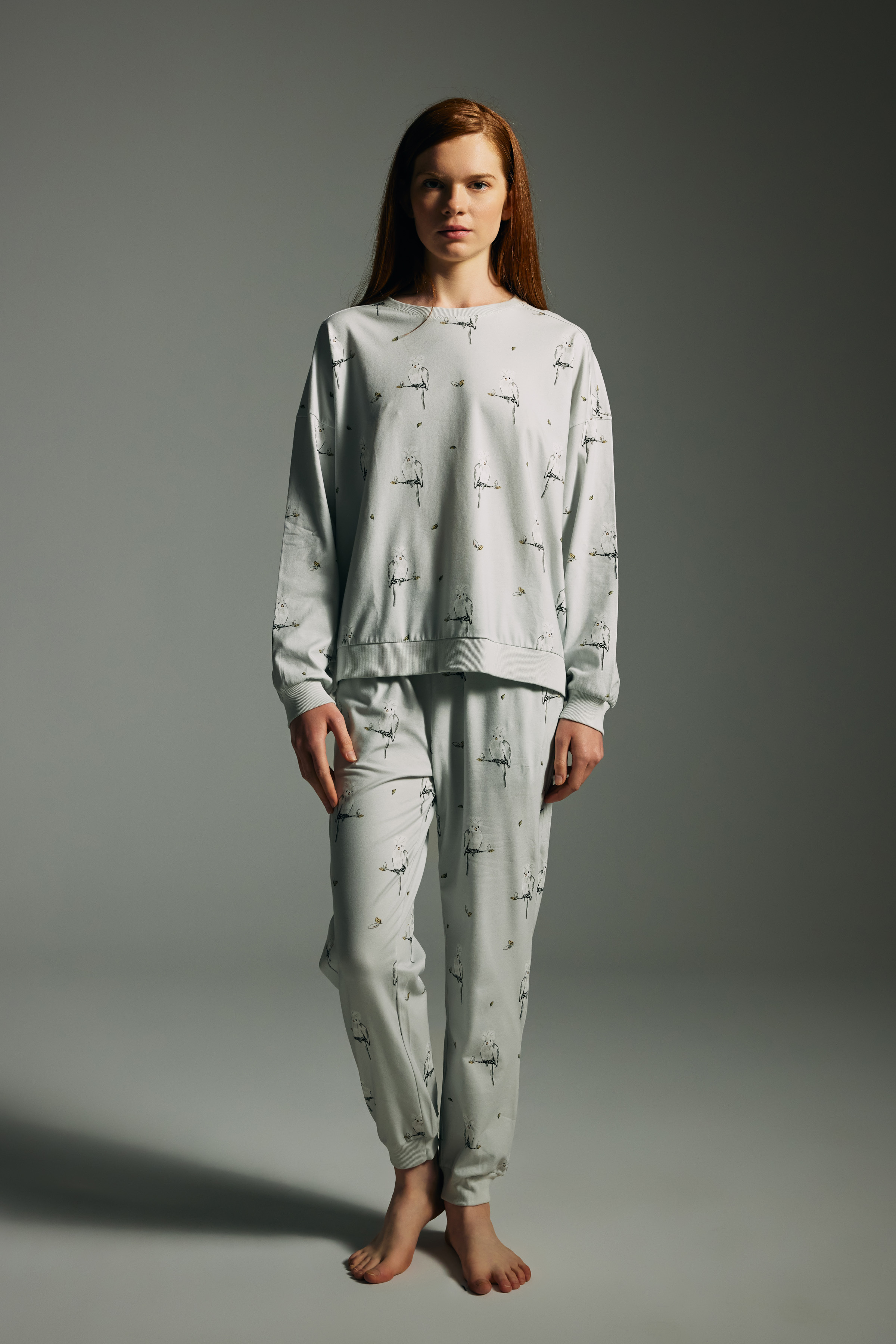 Kadın Pamuklu Cepli Uzun Pijama Altı