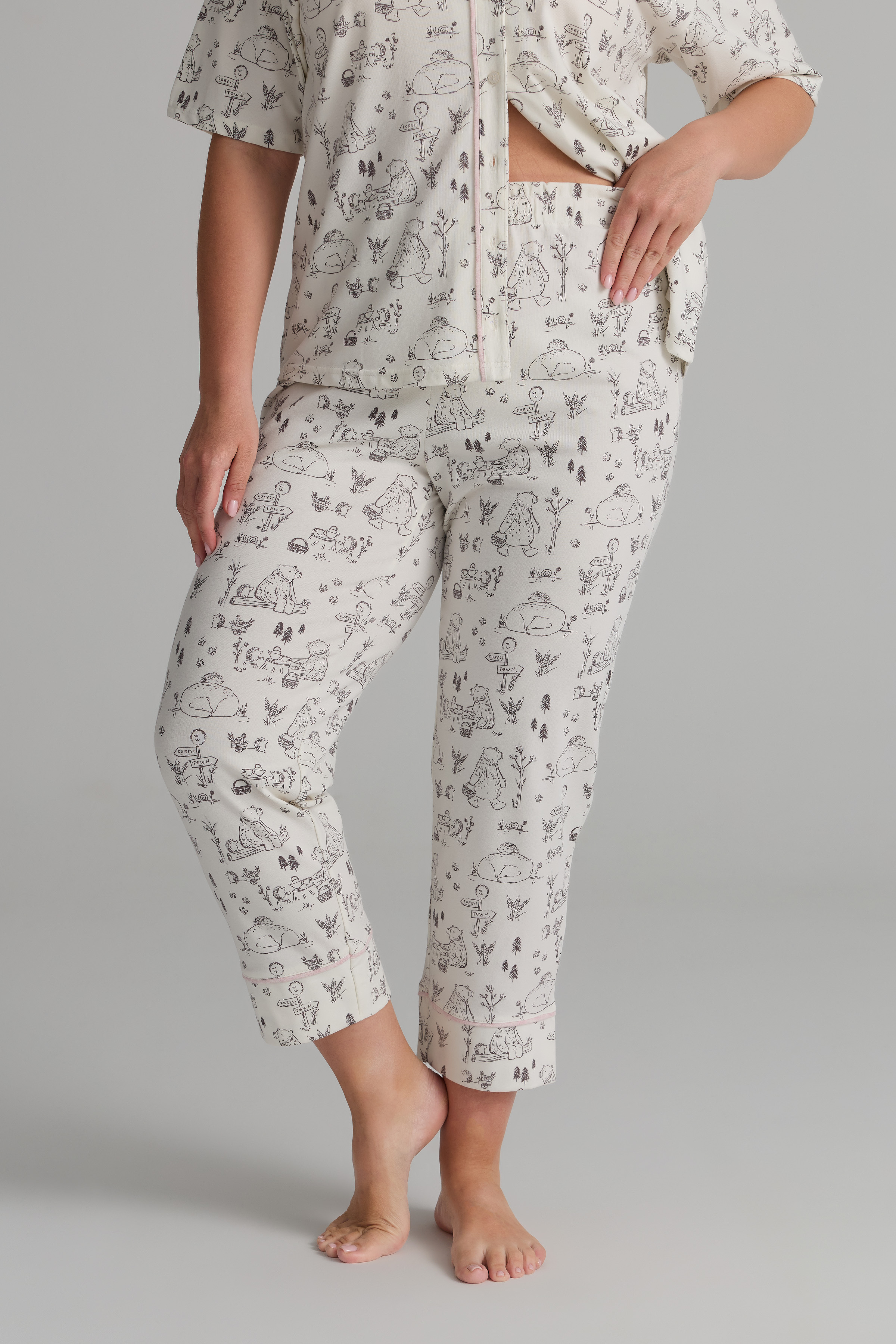 Kadın Plus Size Pamuklu Uzun Pijama Altı