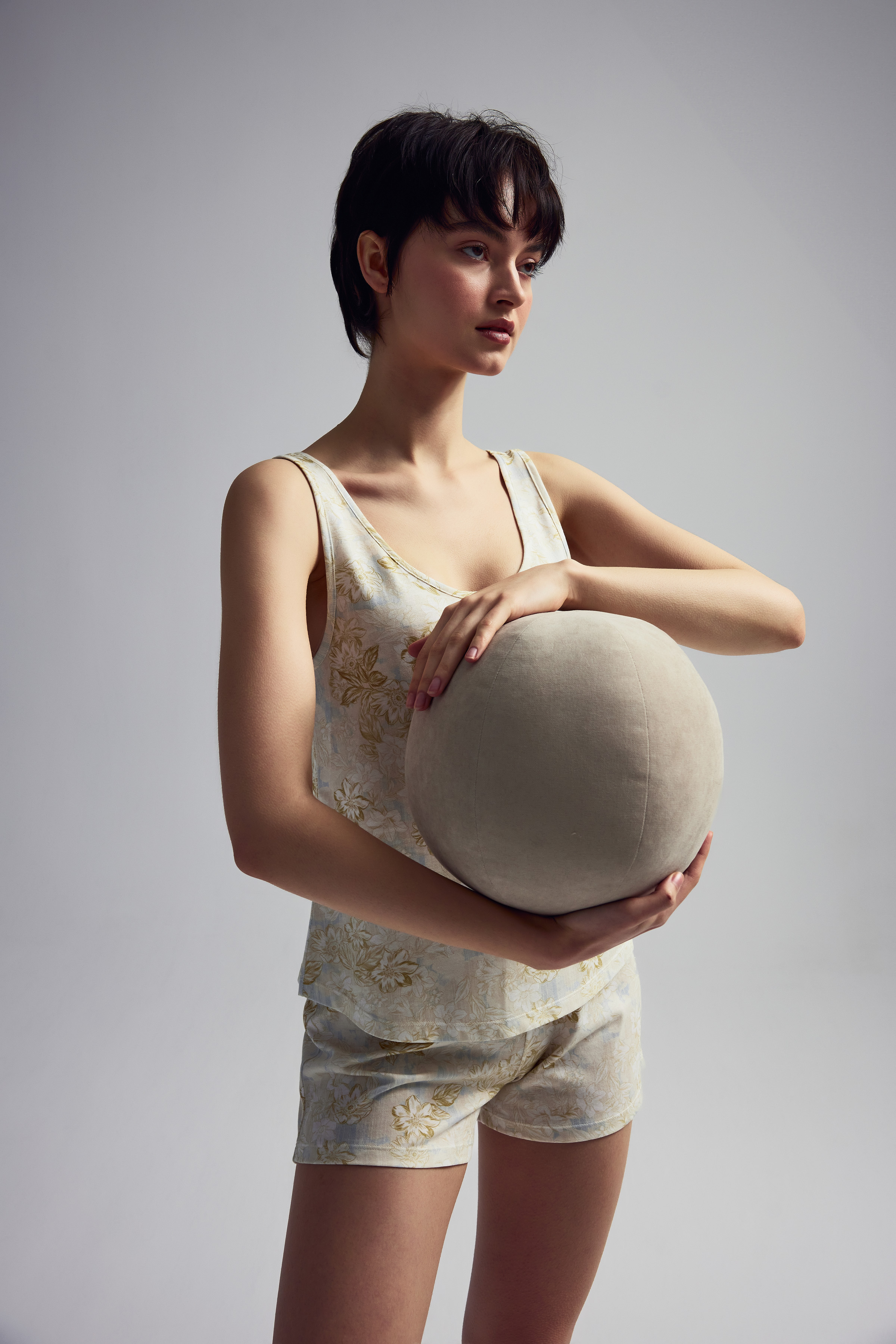 Kadın Viskon Atlet Pijama Üstü