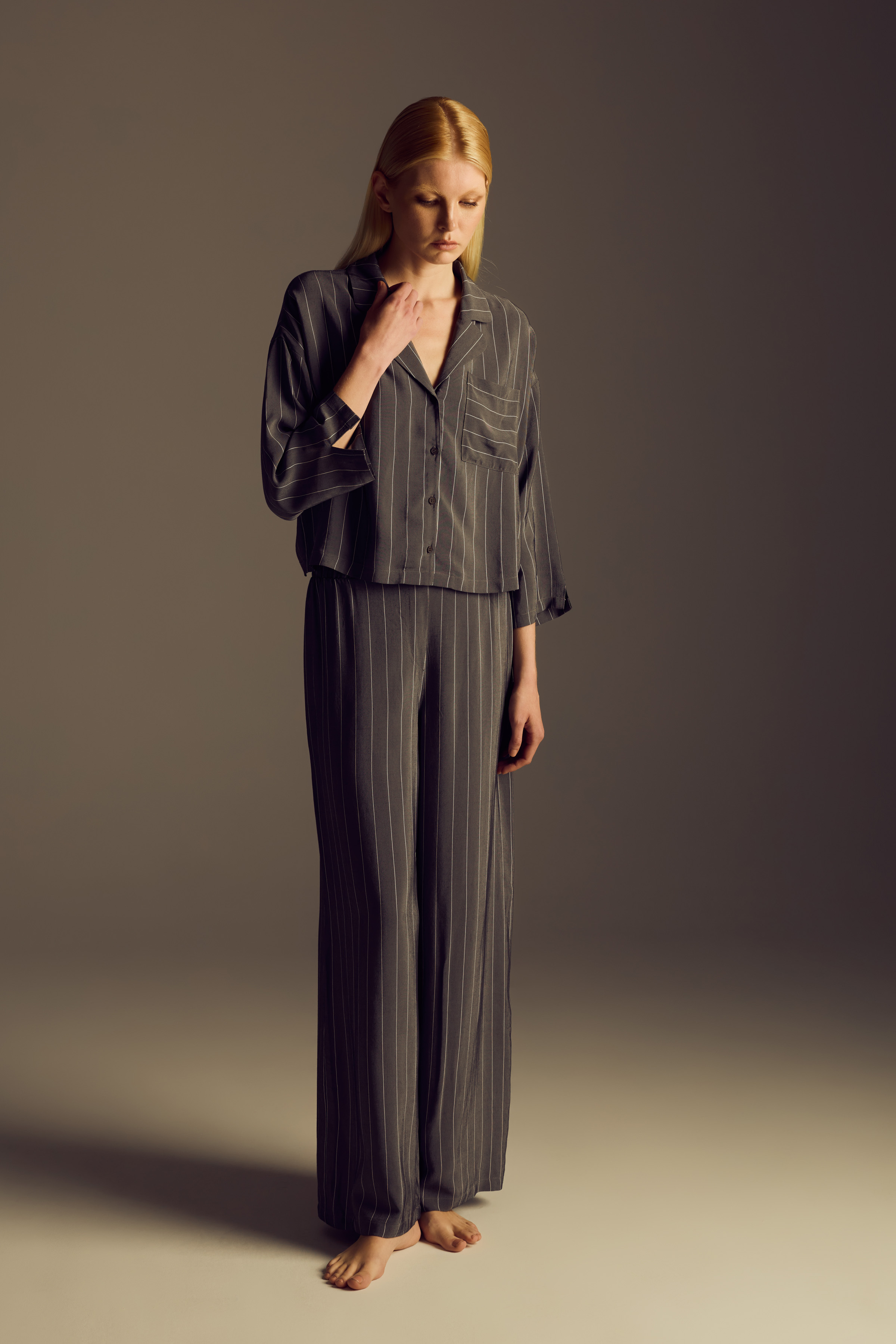 Kadın Dokuma Uzun Kollu Gömlek