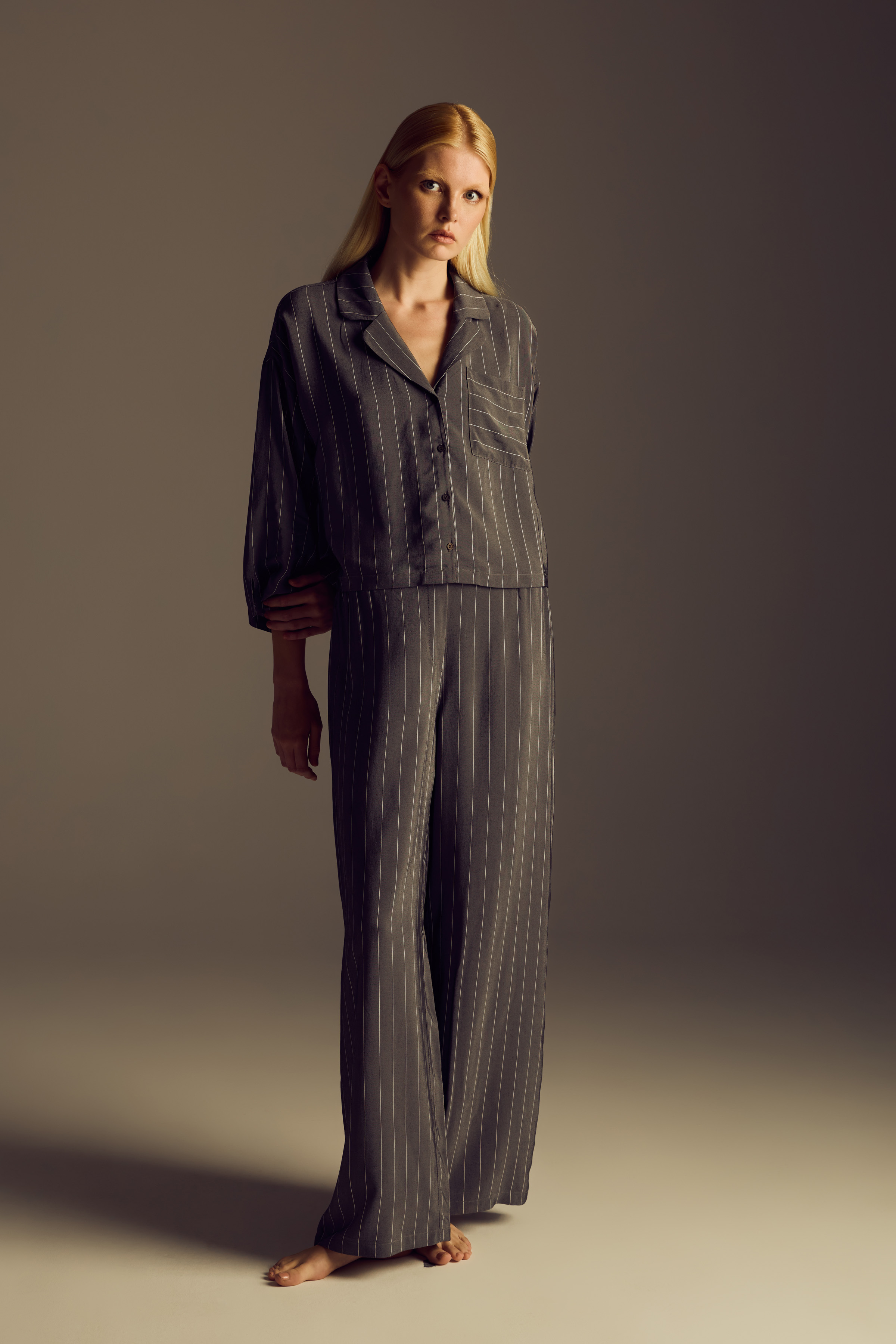 Kadın Dokuma Uzun Kollu Gömlek