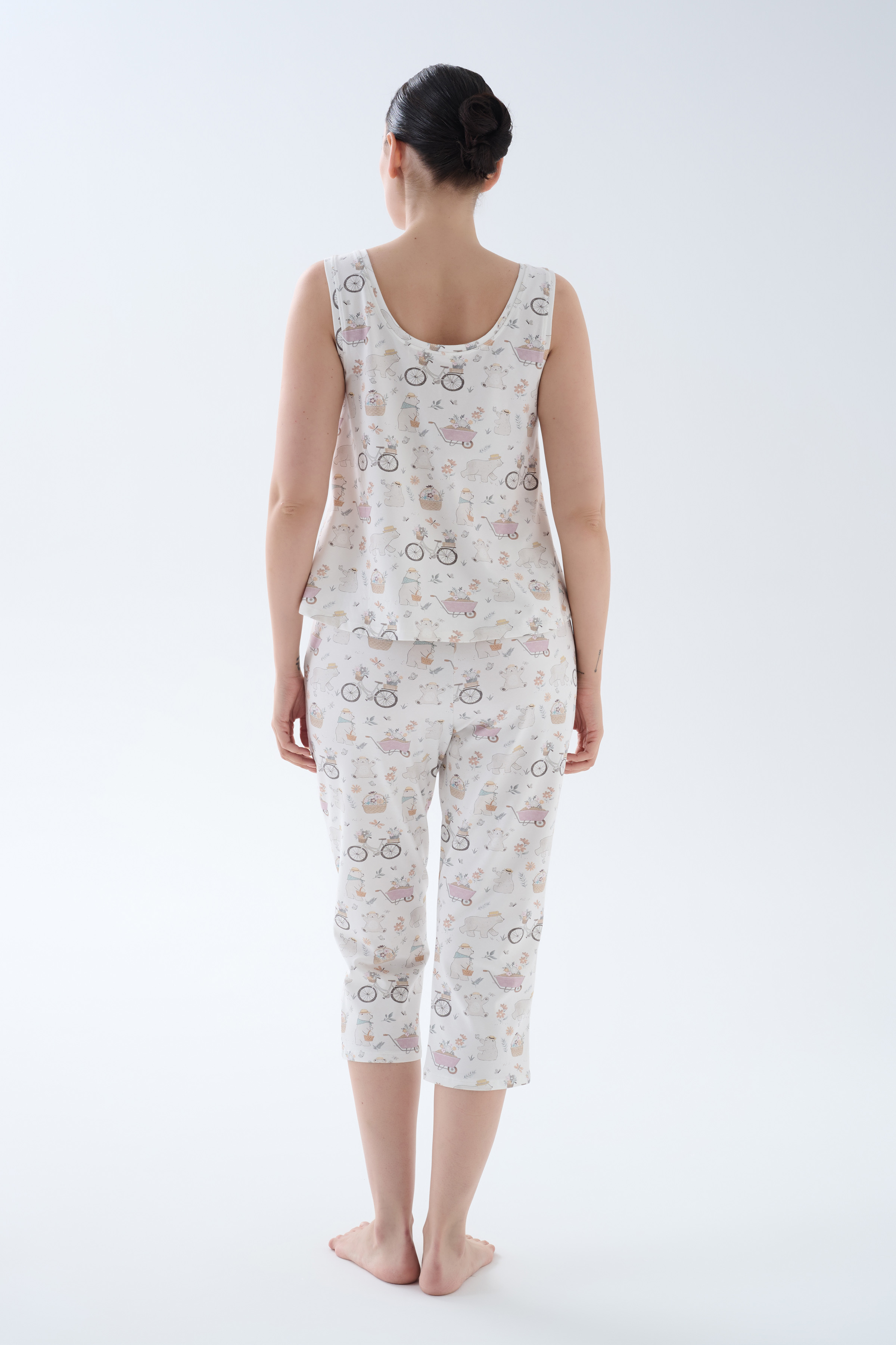 Kadın Pamuklu Kapri Pijama Altı