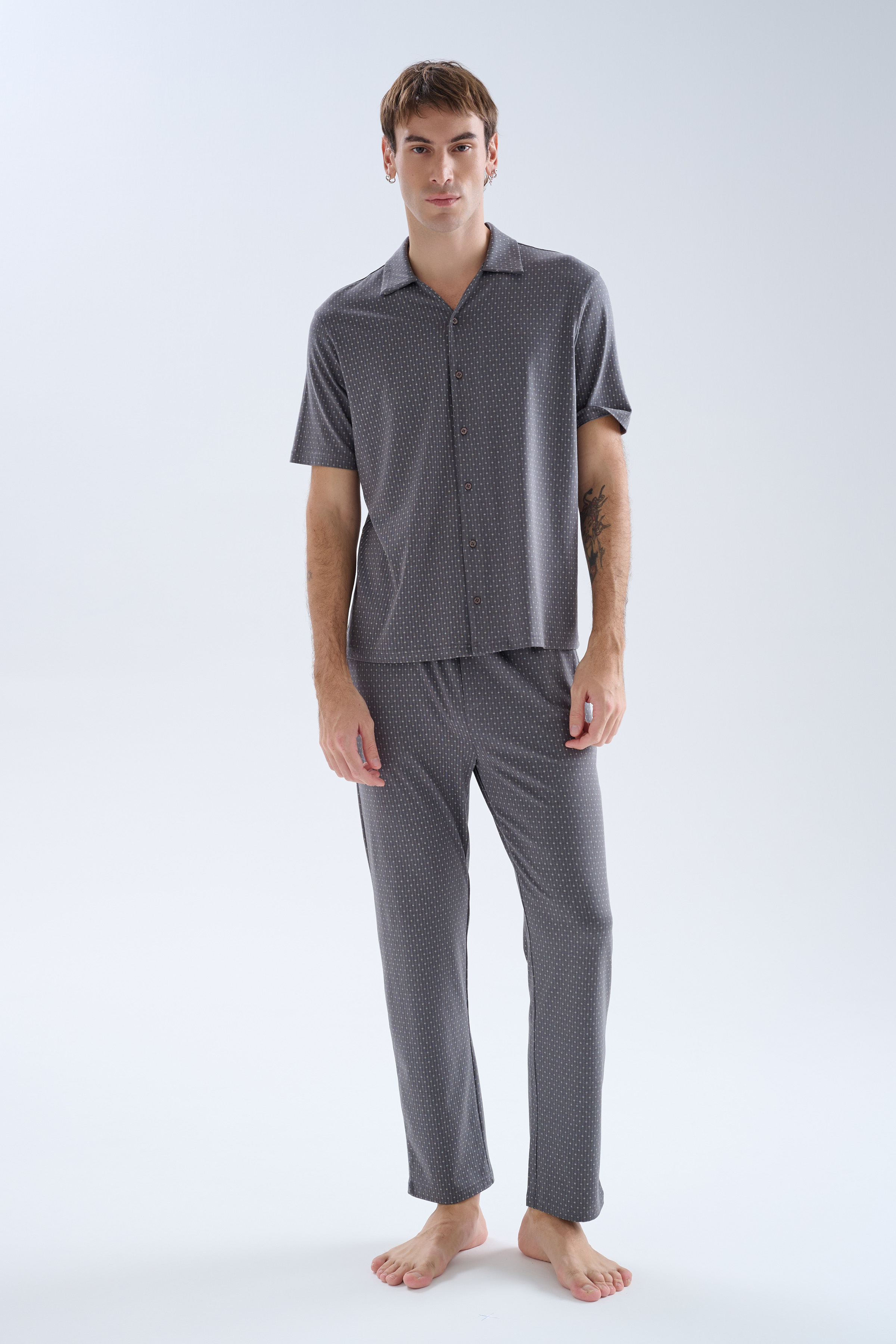 Erkek Modal Cepli Uzun Pijama Altı