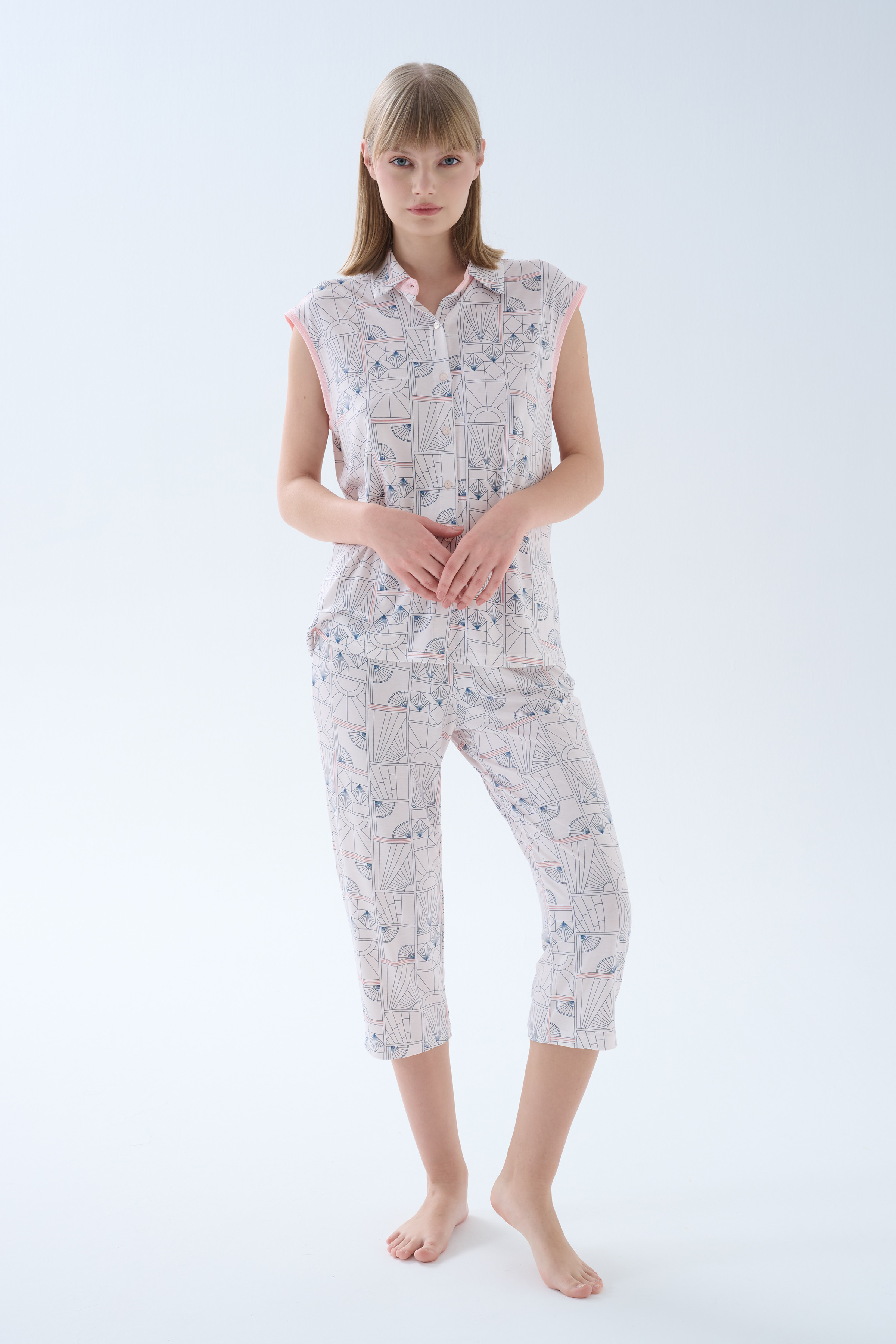 Kadın Viskoz Kapri Pijama Altı