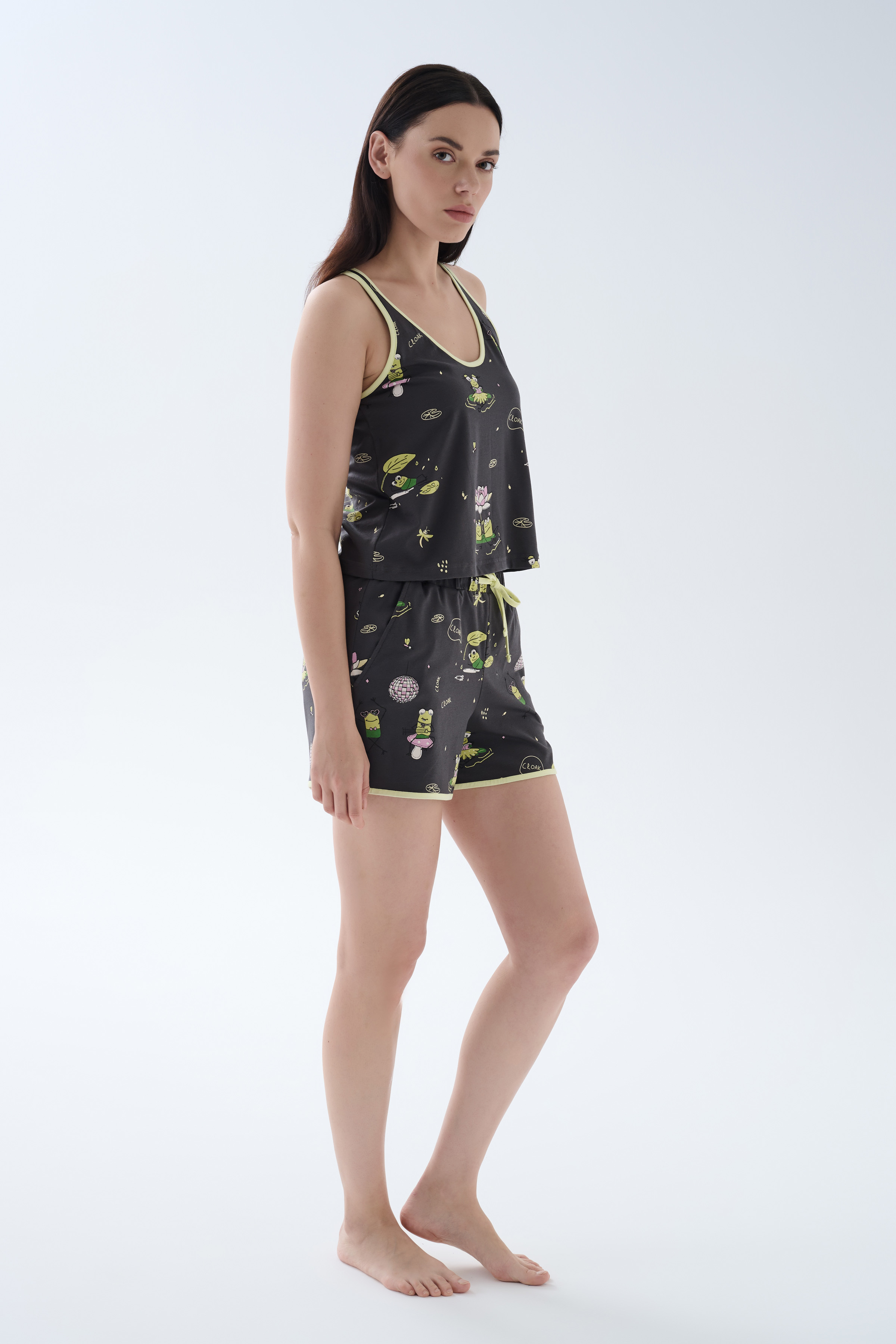 Kadın Pamuklu Şort Pijama Altı