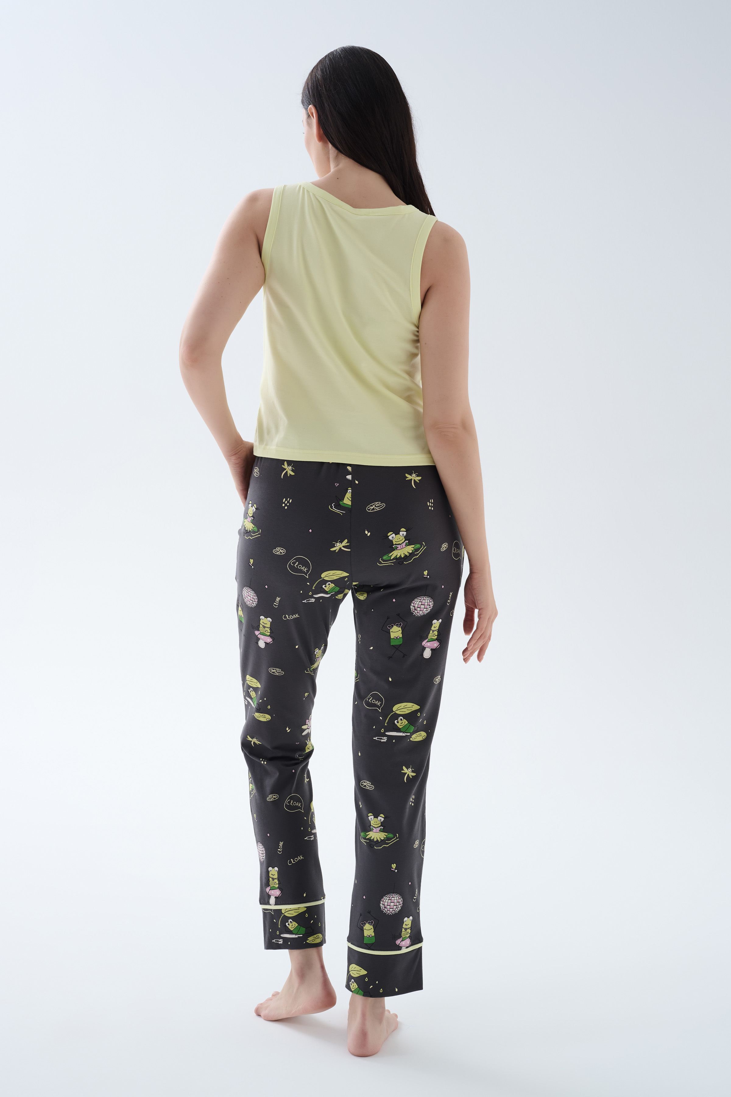 Kadın Pamuklu Cepli Uzun Pijama Altı